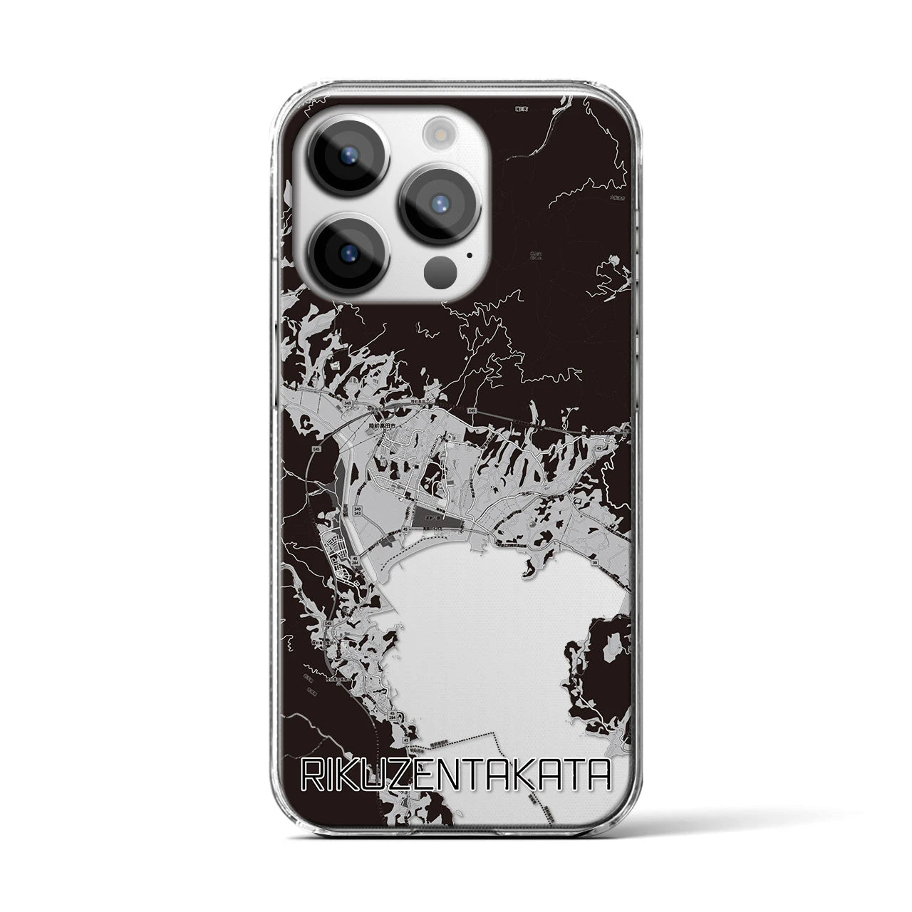 【陸前高田(岩手県)】地図柄iPhoneケース(クリアタイプ)