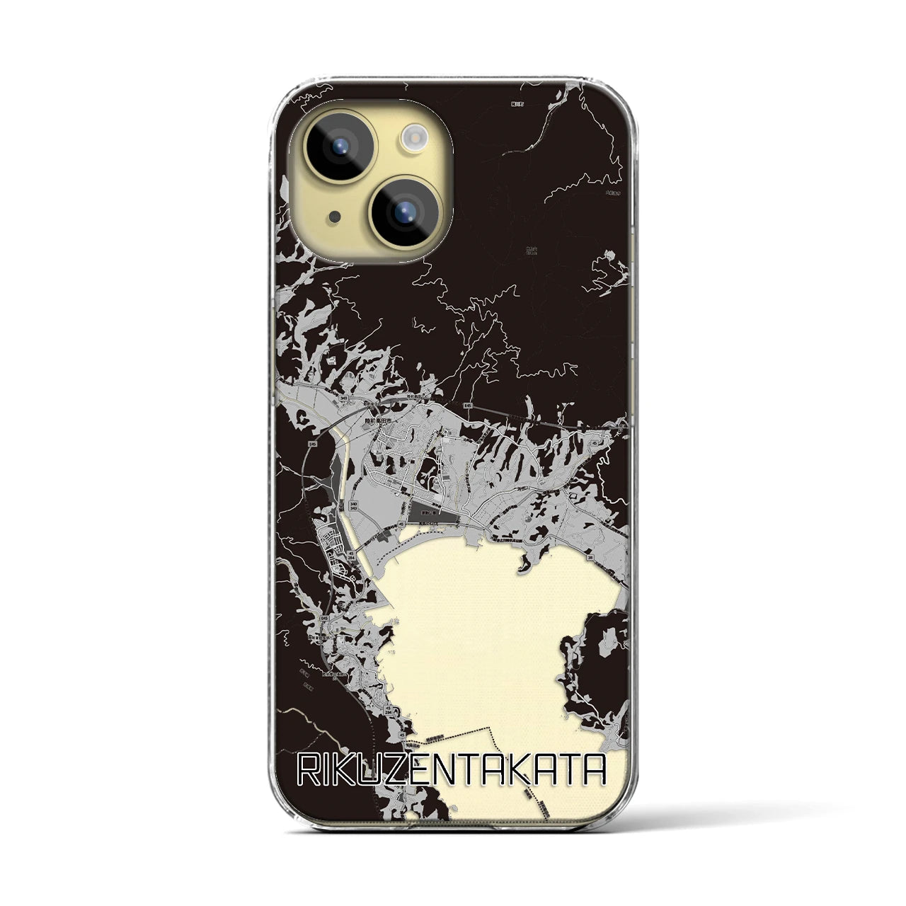 【陸前高田(岩手県)】地図柄iPhoneケース(クリアタイプ)