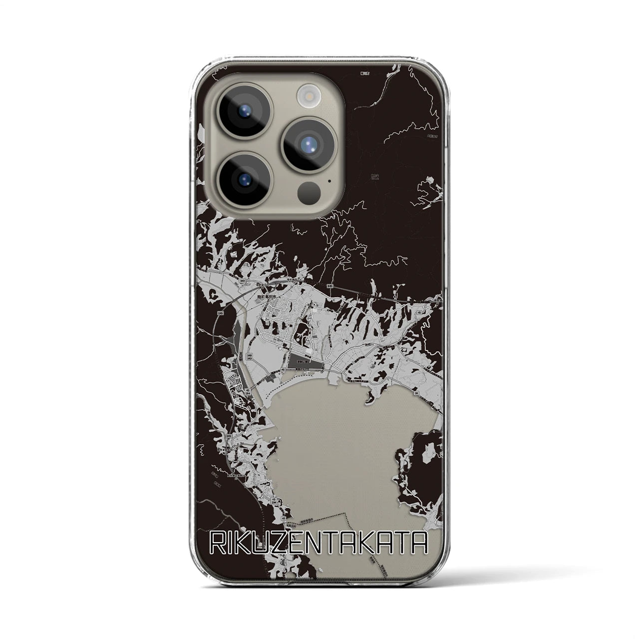 【陸前高田(岩手県)】地図柄iPhoneケース(クリアタイプ)