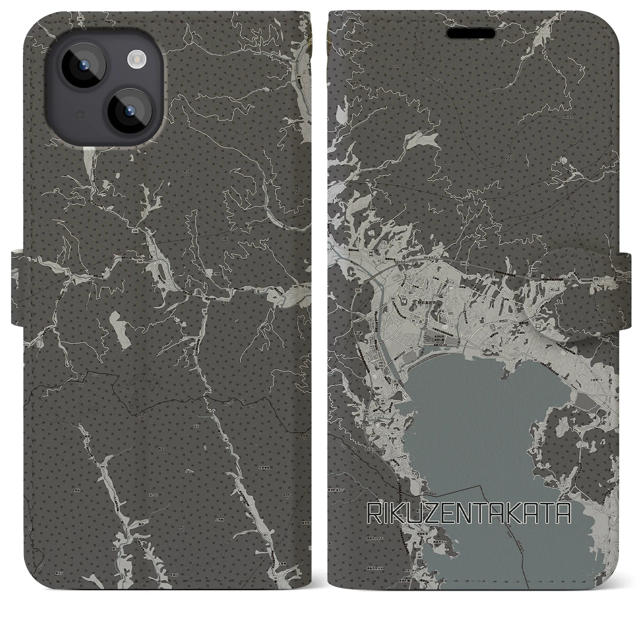 【陸前高田(岩手県)】地図柄iPhoneケース(手帳タイプ)