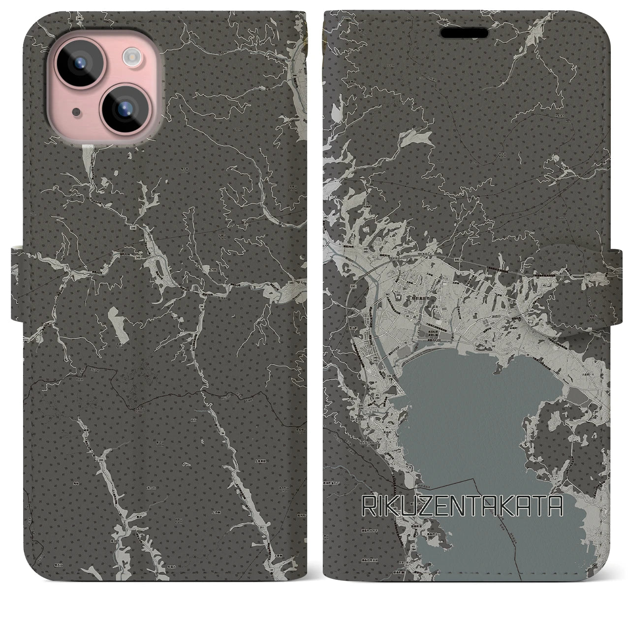 【陸前高田(岩手県)】地図柄iPhoneケース(手帳タイプ)