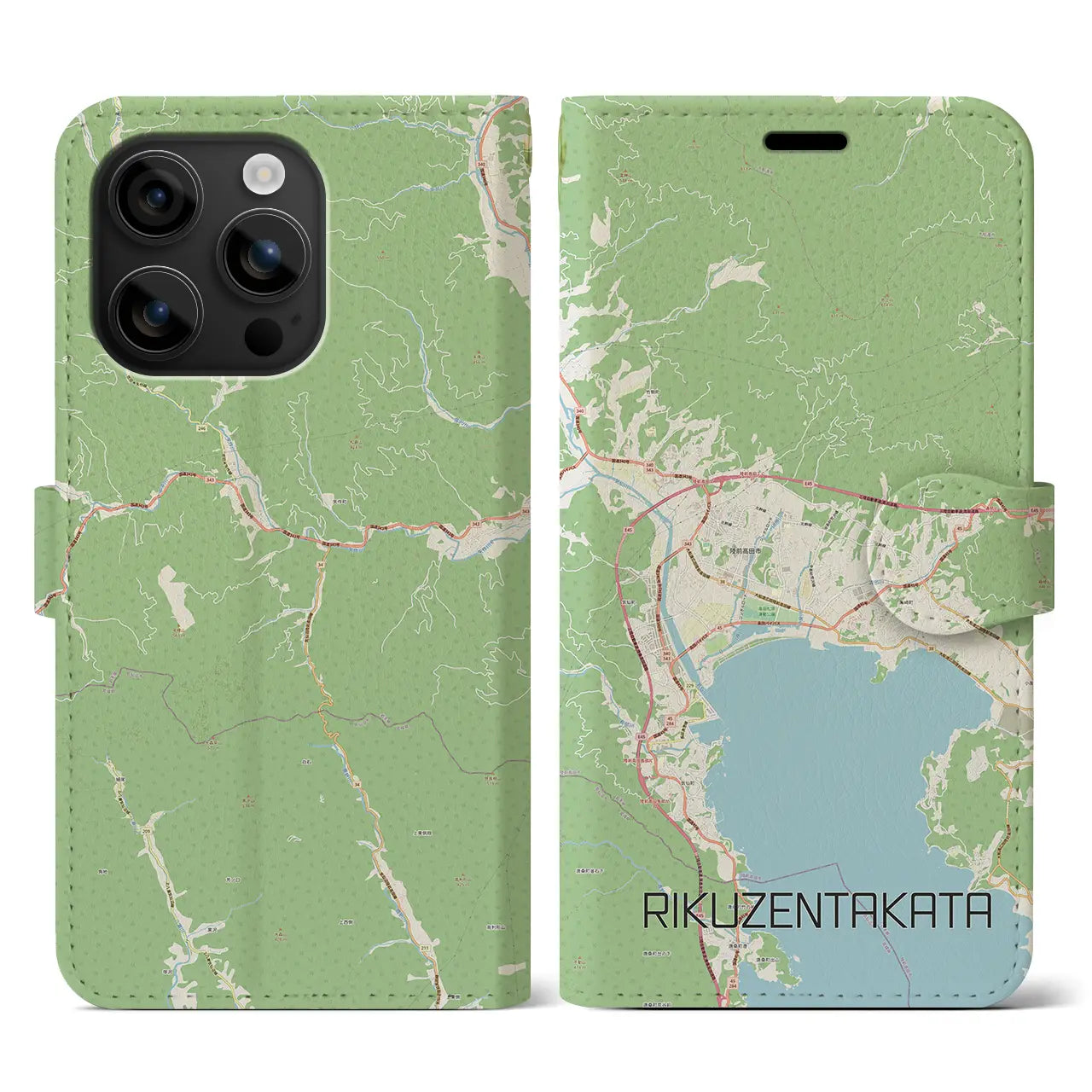 【陸前高田(岩手県)】地図柄iPhoneケース(手帳タイプ)