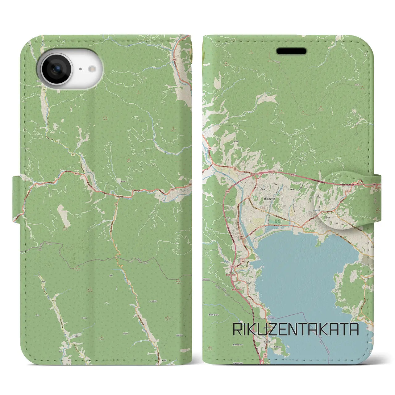 【陸前高田(岩手県)】地図柄iPhoneケース(手帳タイプ)