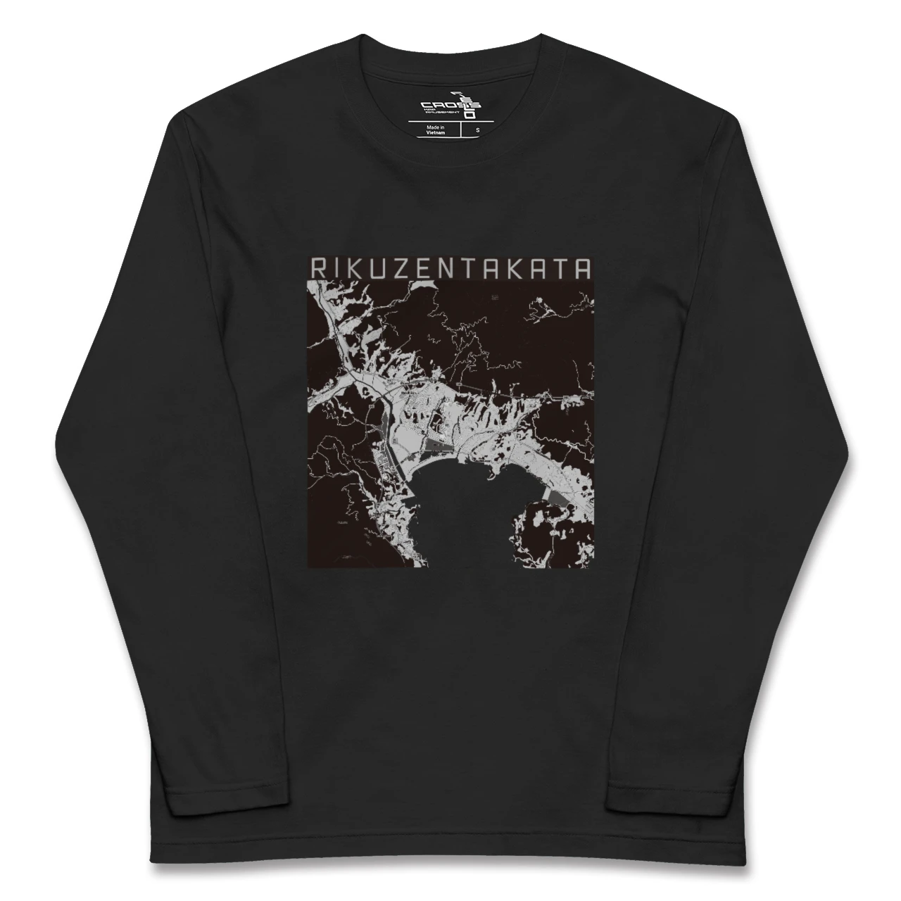 【陸前高田(岩手県)】地図柄ロングスリーブTシャツ