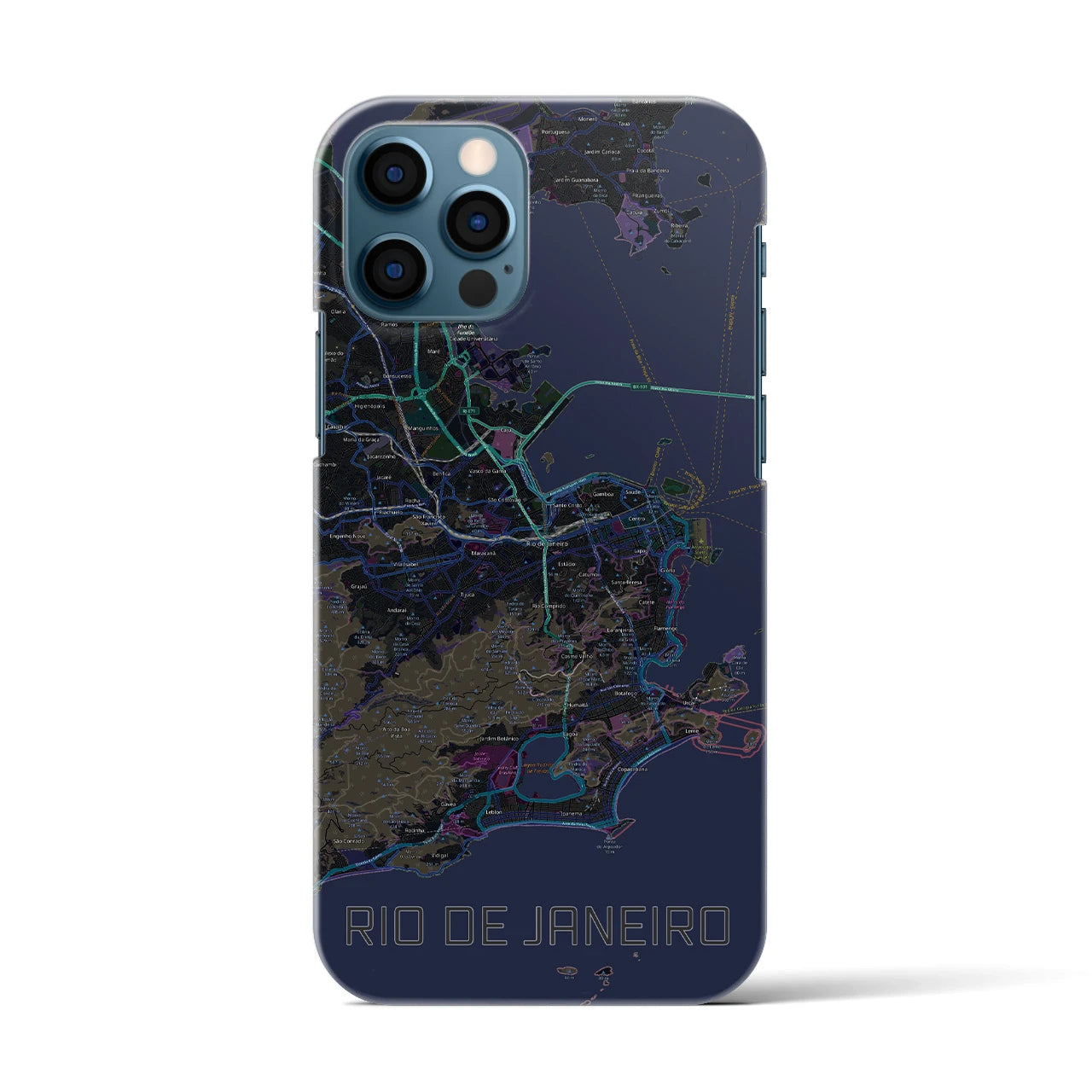 【リオデジャネイロ(ブラジル)】地図柄iPhoneケース(バックカバータイプ)