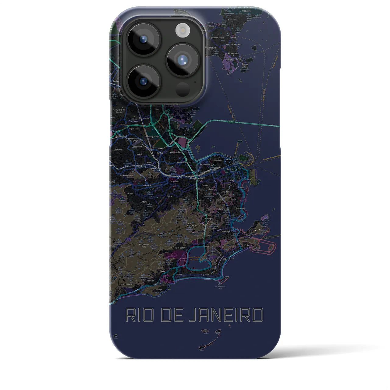 【リオデジャネイロ(ブラジル)】地図柄iPhoneケース(バックカバータイプ)