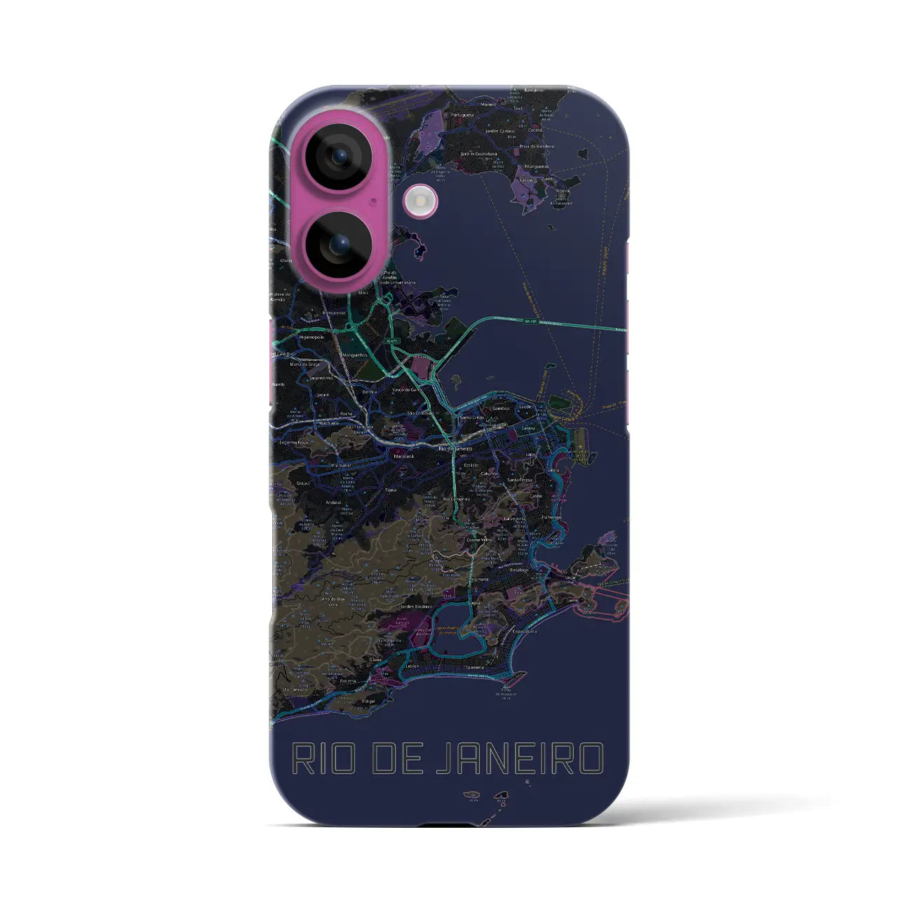 【リオデジャネイロ(ブラジル)】地図柄iPhoneケース(バックカバータイプ)