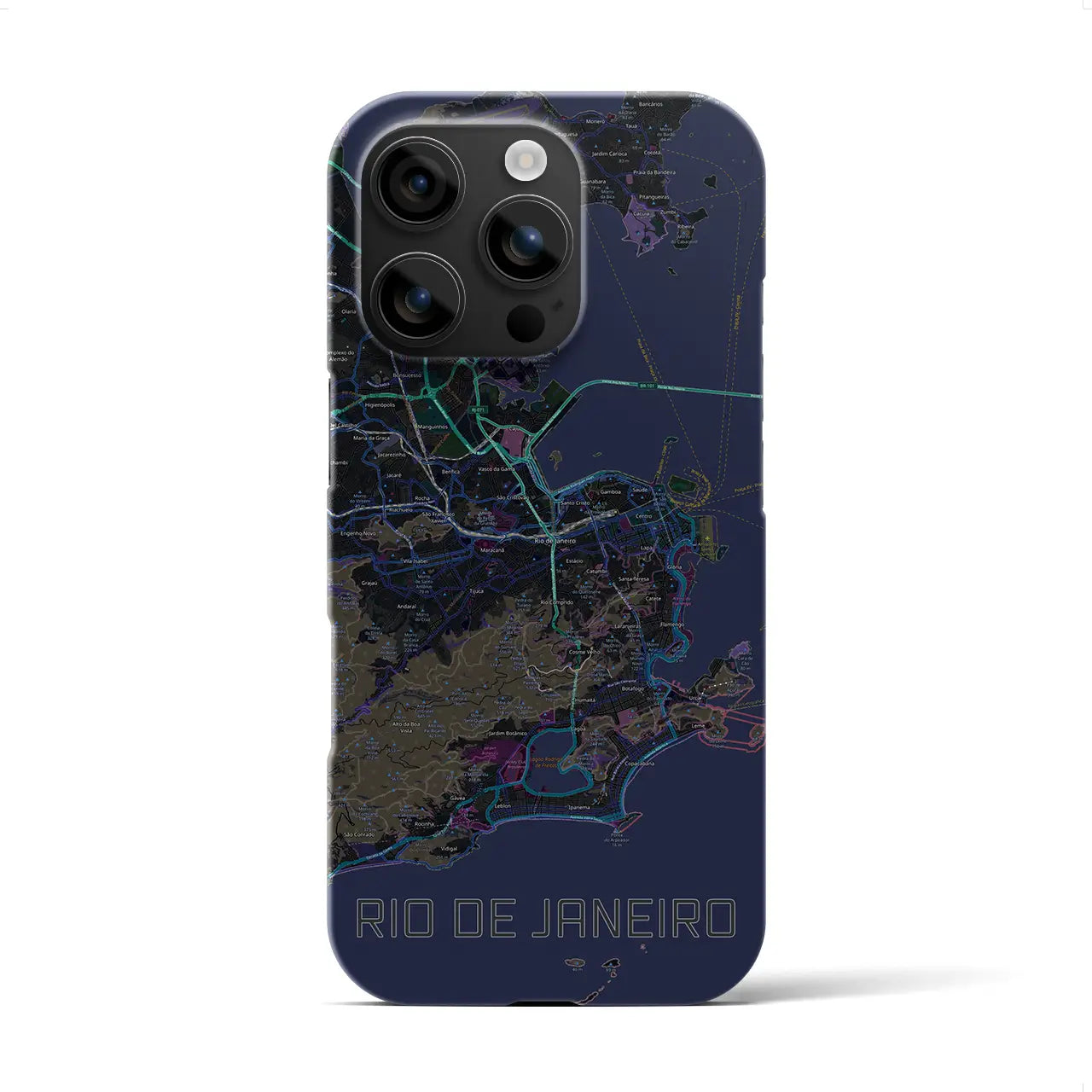 【リオデジャネイロ(ブラジル)】地図柄iPhoneケース(バックカバータイプ)