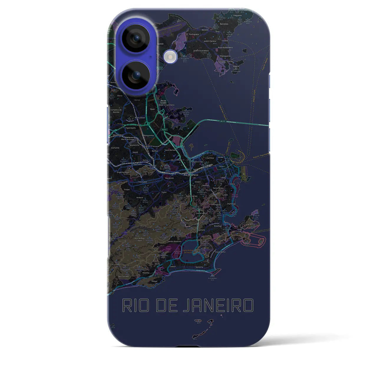 【リオデジャネイロ(ブラジル)】地図柄iPhoneケース(バックカバータイプ)