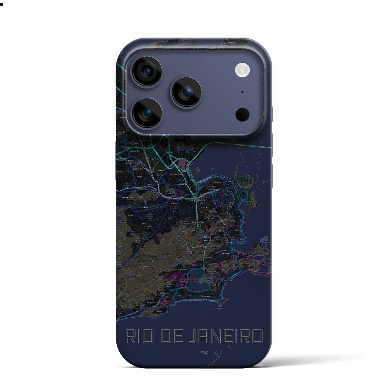 【リオデジャネイロ(ブラジル)】地図柄iPhoneケース(バックカバータイプ)