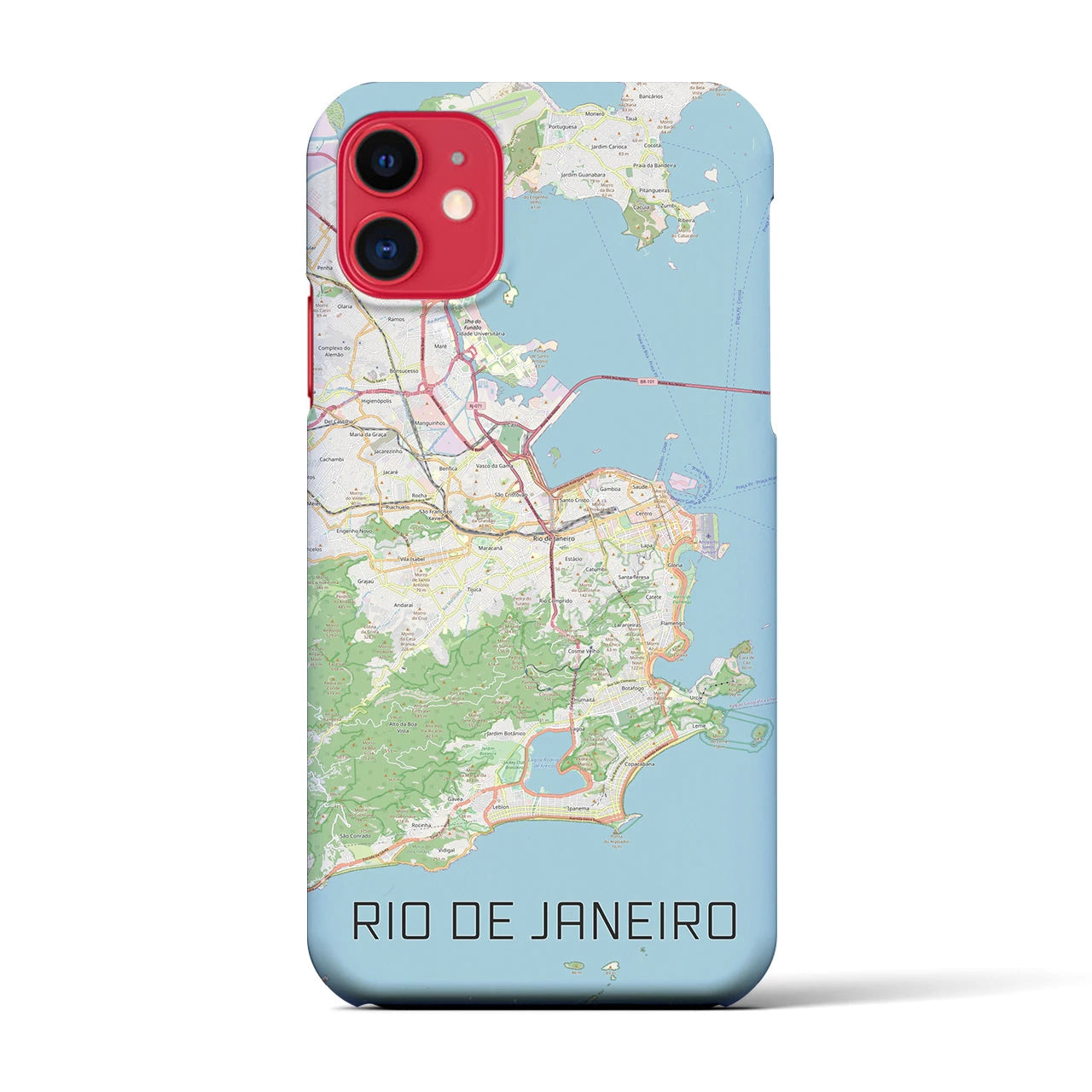 【リオデジャネイロ(ブラジル)】地図柄iPhoneケース(バックカバータイプ)