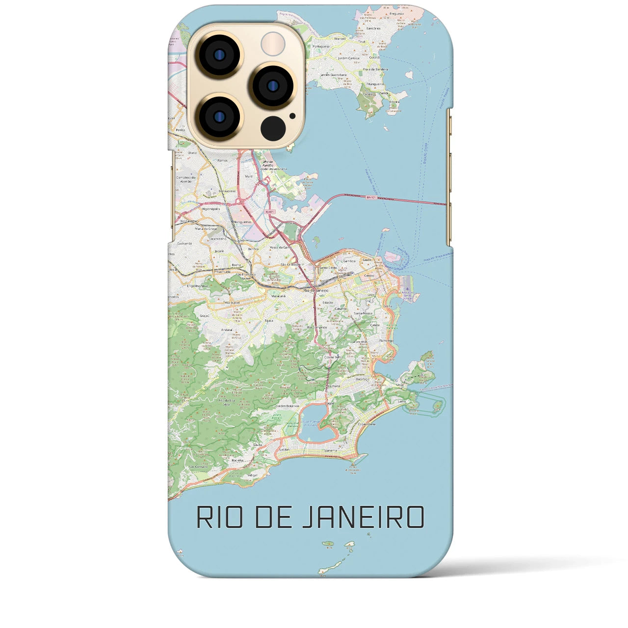 【リオデジャネイロ(ブラジル)】地図柄iPhoneケース(バックカバータイプ)