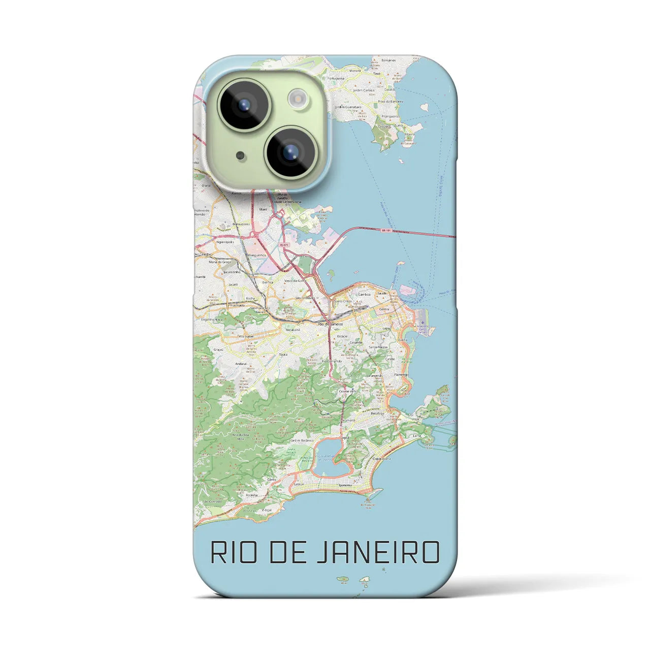 【リオデジャネイロ(ブラジル)】地図柄iPhoneケース(バックカバータイプ)