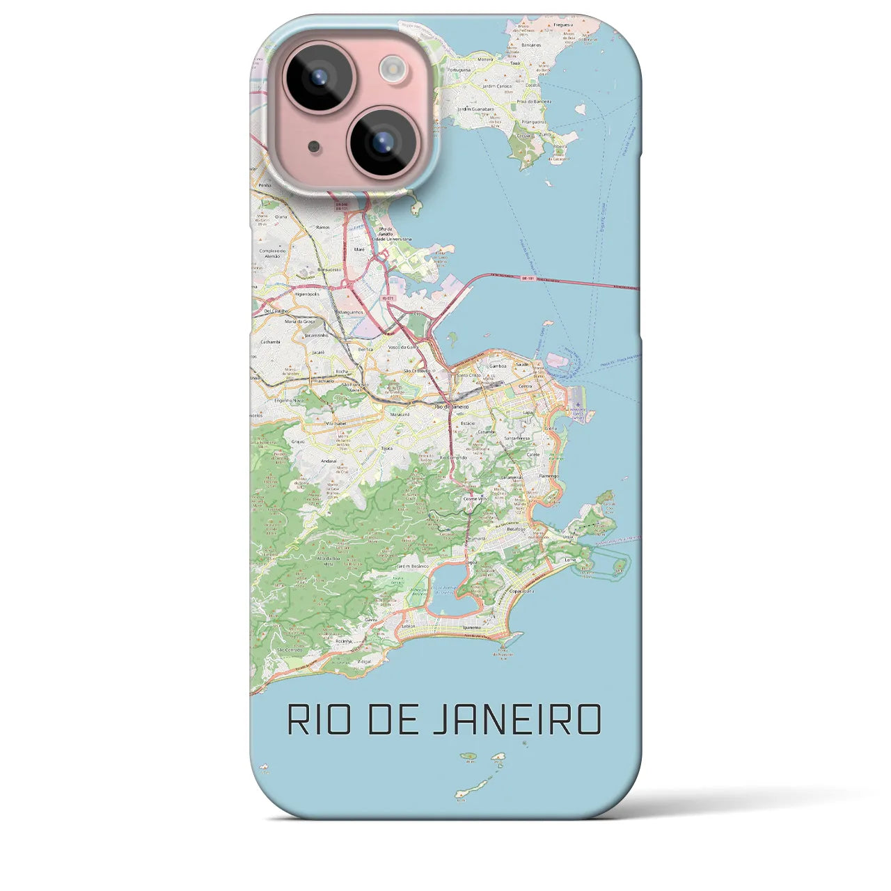 【リオデジャネイロ(ブラジル)】地図柄iPhoneケース(バックカバータイプ)