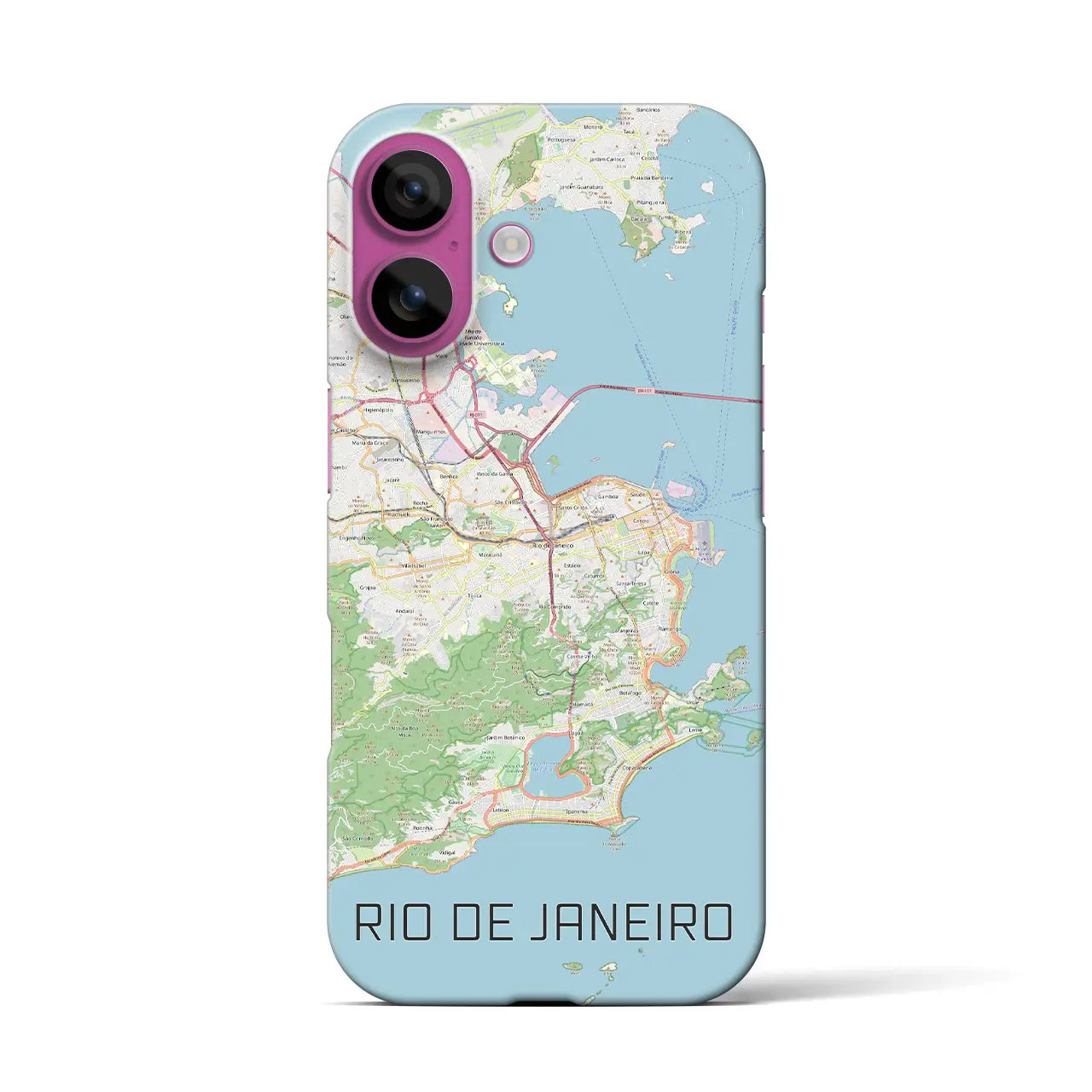 【リオデジャネイロ(ブラジル)】地図柄iPhoneケース(バックカバータイプ)