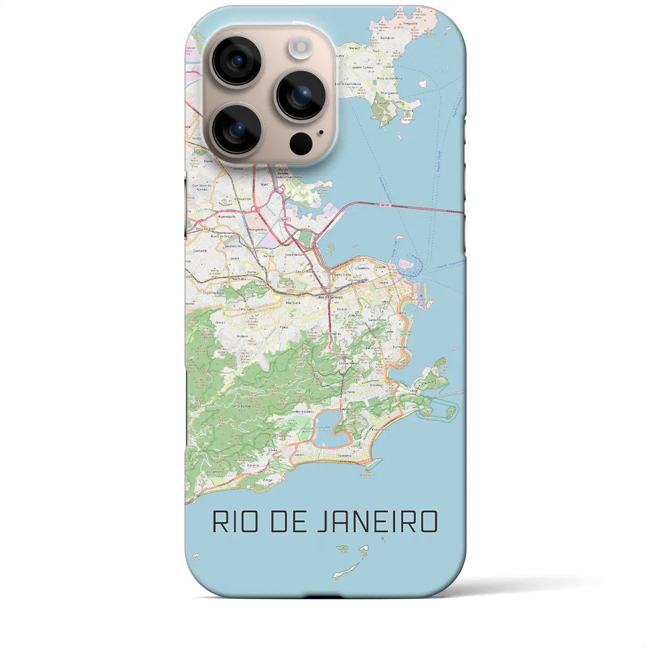 【リオデジャネイロ(ブラジル)】地図柄iPhoneケース(バックカバータイプ)