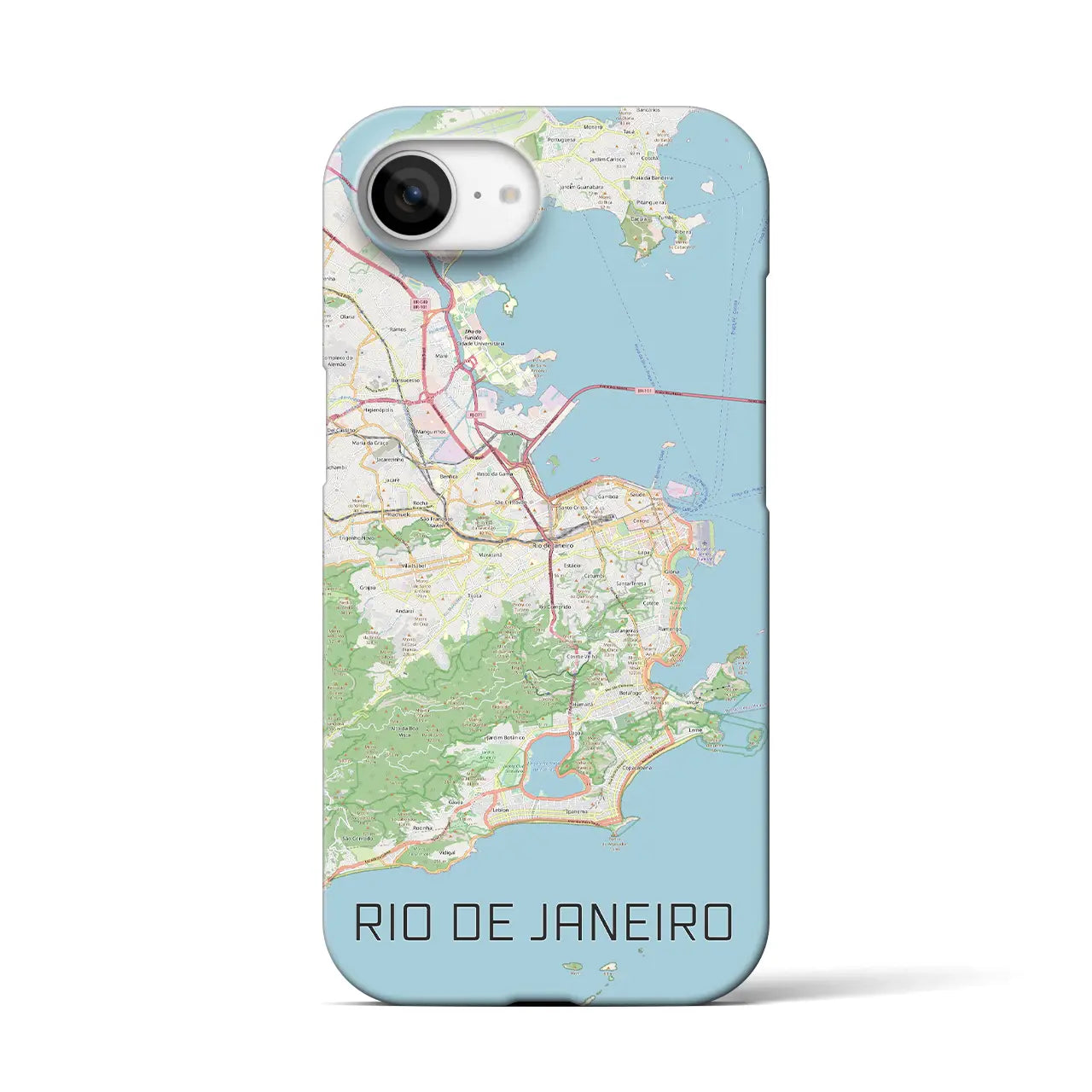 【リオデジャネイロ(ブラジル)】地図柄iPhoneケース(バックカバータイプ)