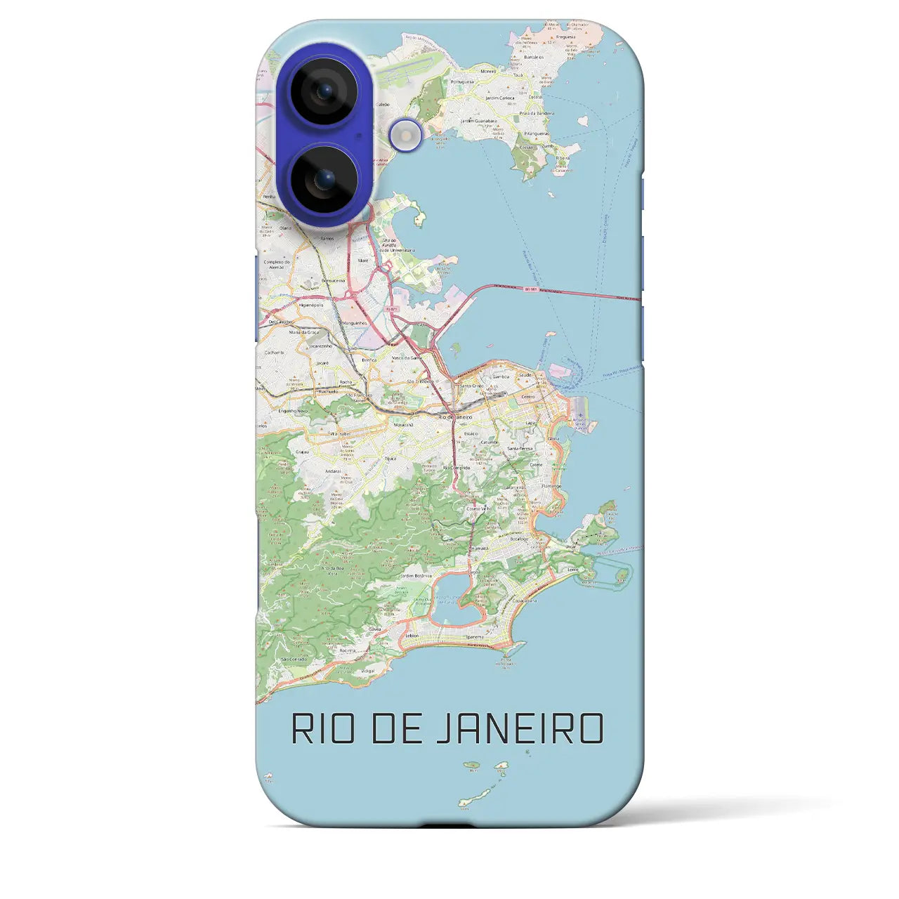 【リオデジャネイロ(ブラジル)】地図柄iPhoneケース(バックカバータイプ)