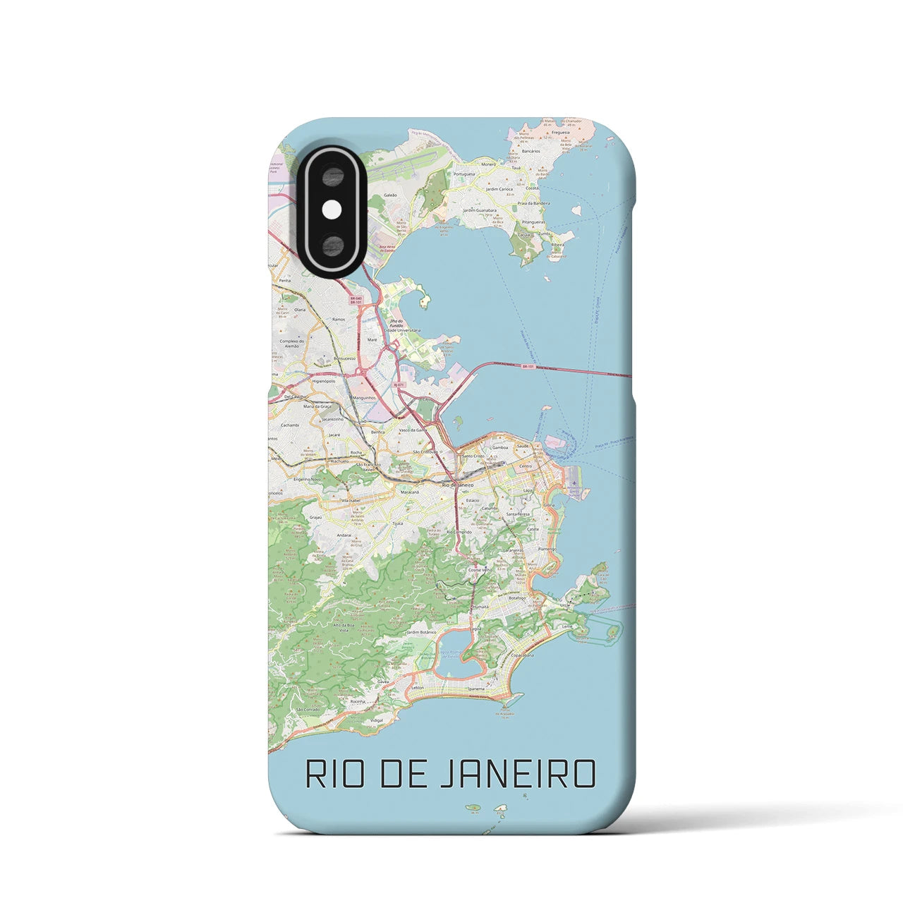 【リオデジャネイロ(ブラジル)】地図柄iPhoneケース(バックカバータイプ)