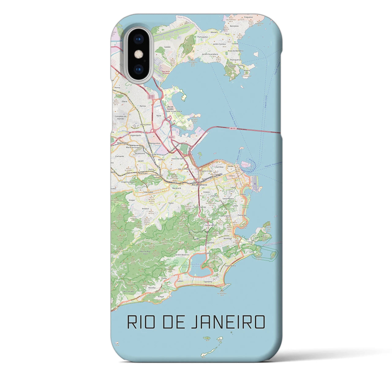 【リオデジャネイロ(ブラジル)】地図柄iPhoneケース(バックカバータイプ)