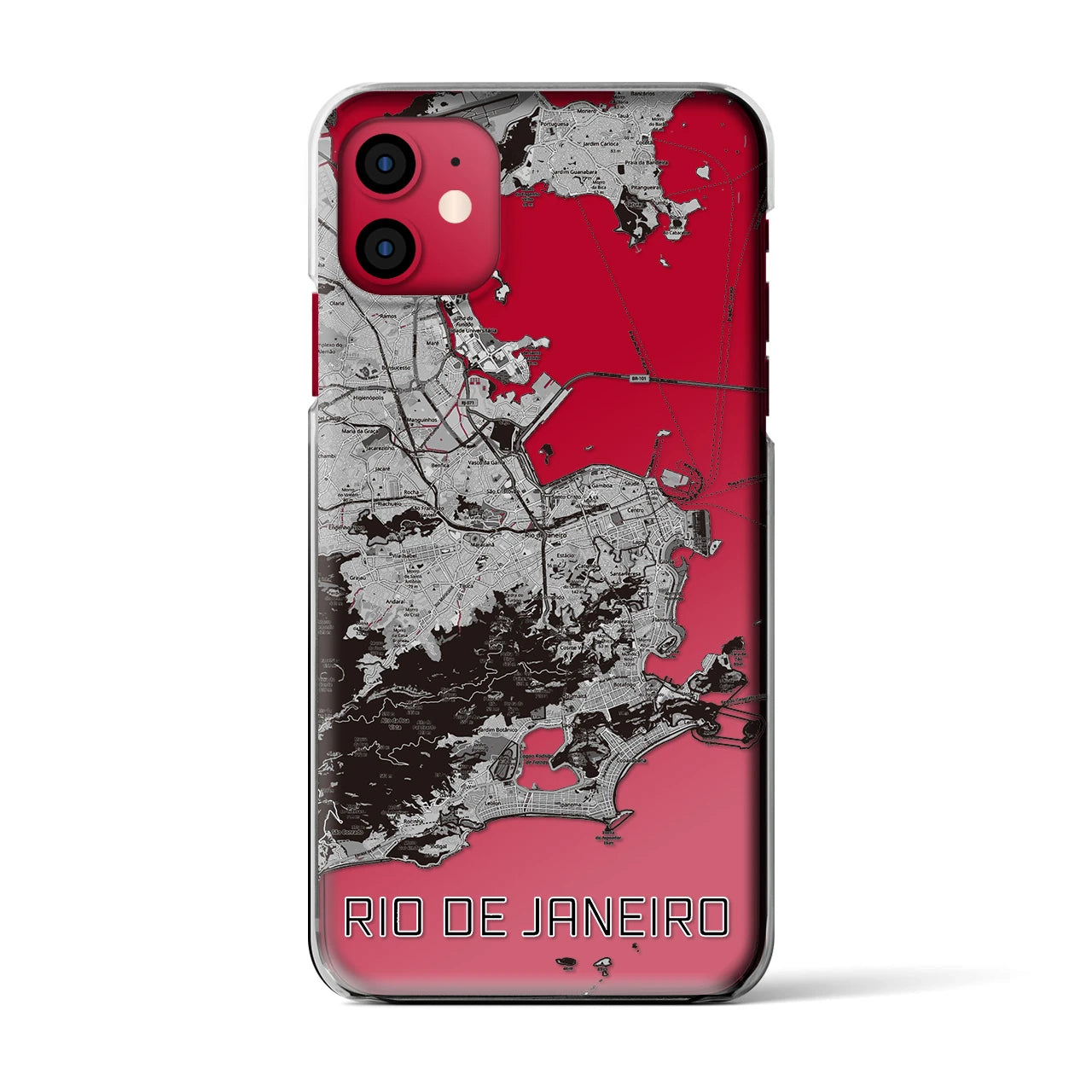 【リオデジャネイロ(ブラジル)】地図柄iPhoneケース(クリアタイプ)