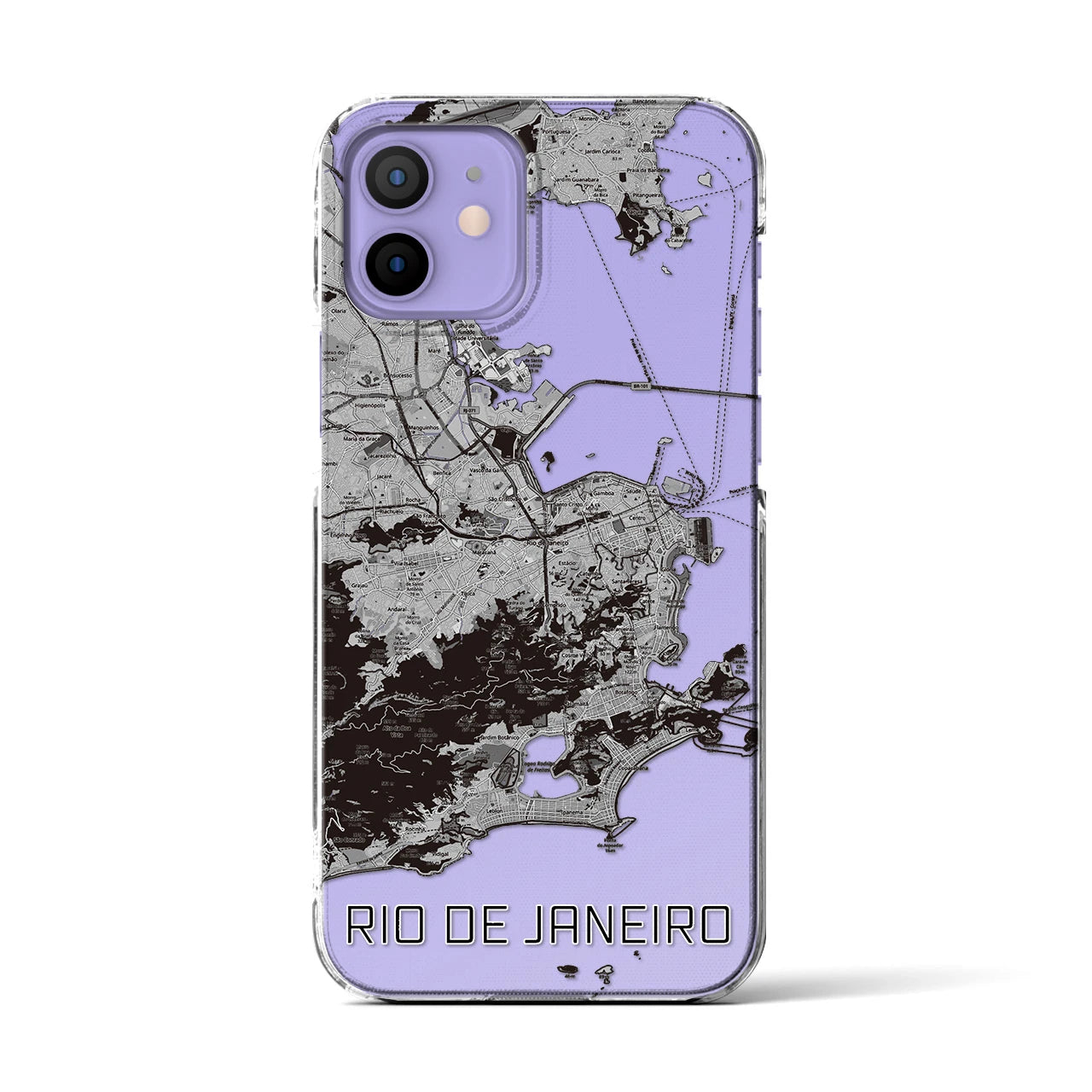 【リオデジャネイロ(ブラジル)】地図柄iPhoneケース(クリアタイプ)