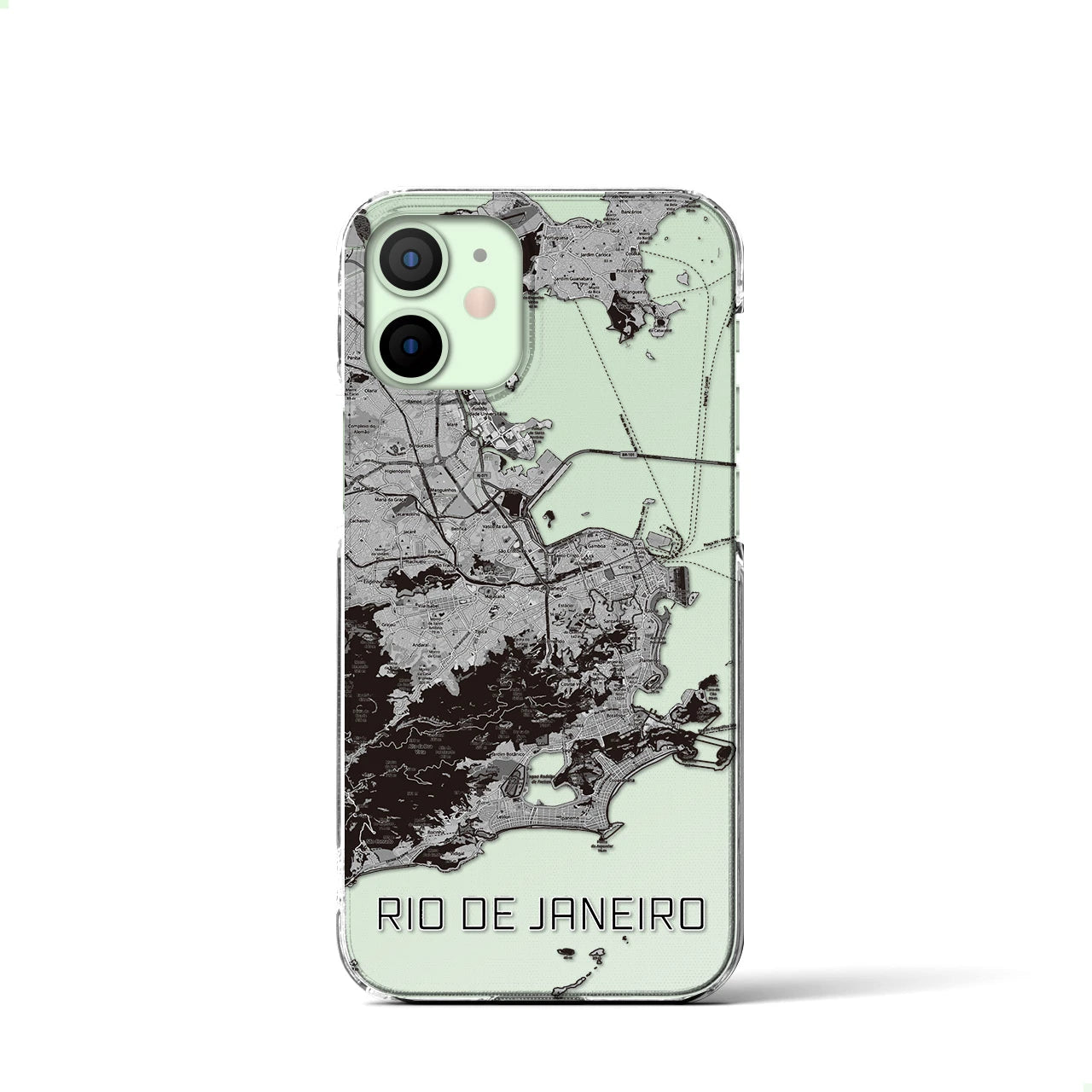 【リオデジャネイロ(ブラジル)】地図柄iPhoneケース(クリアタイプ)