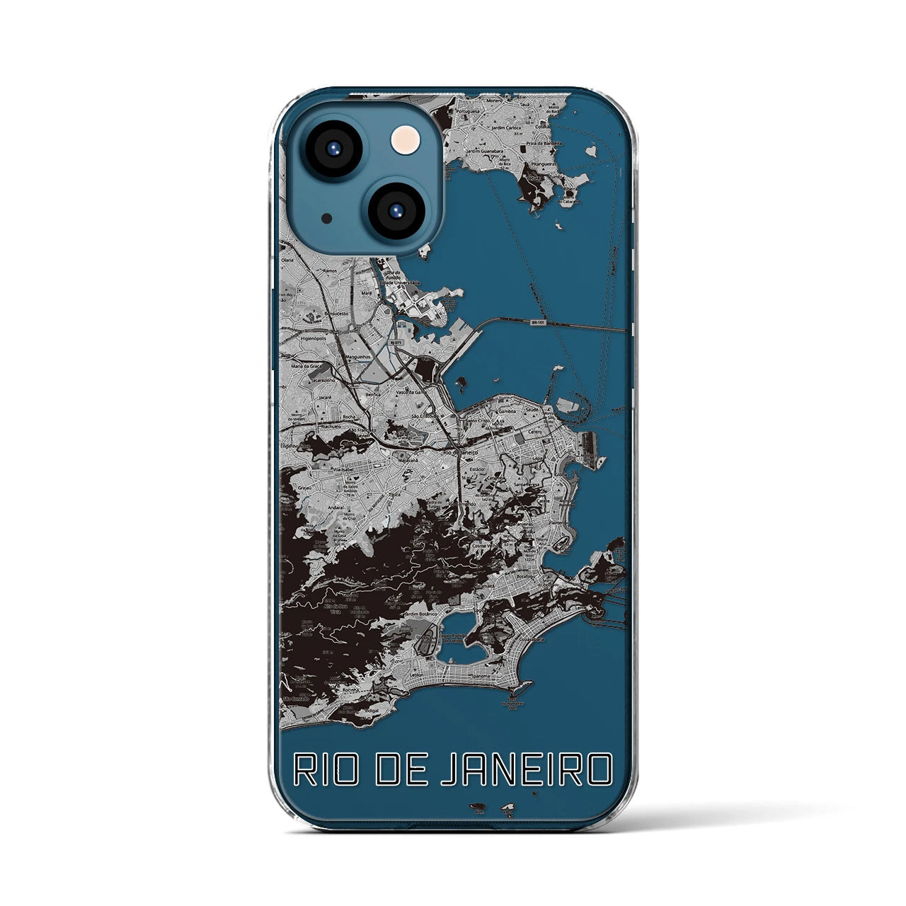 【リオデジャネイロ(ブラジル)】地図柄iPhoneケース(クリアタイプ)