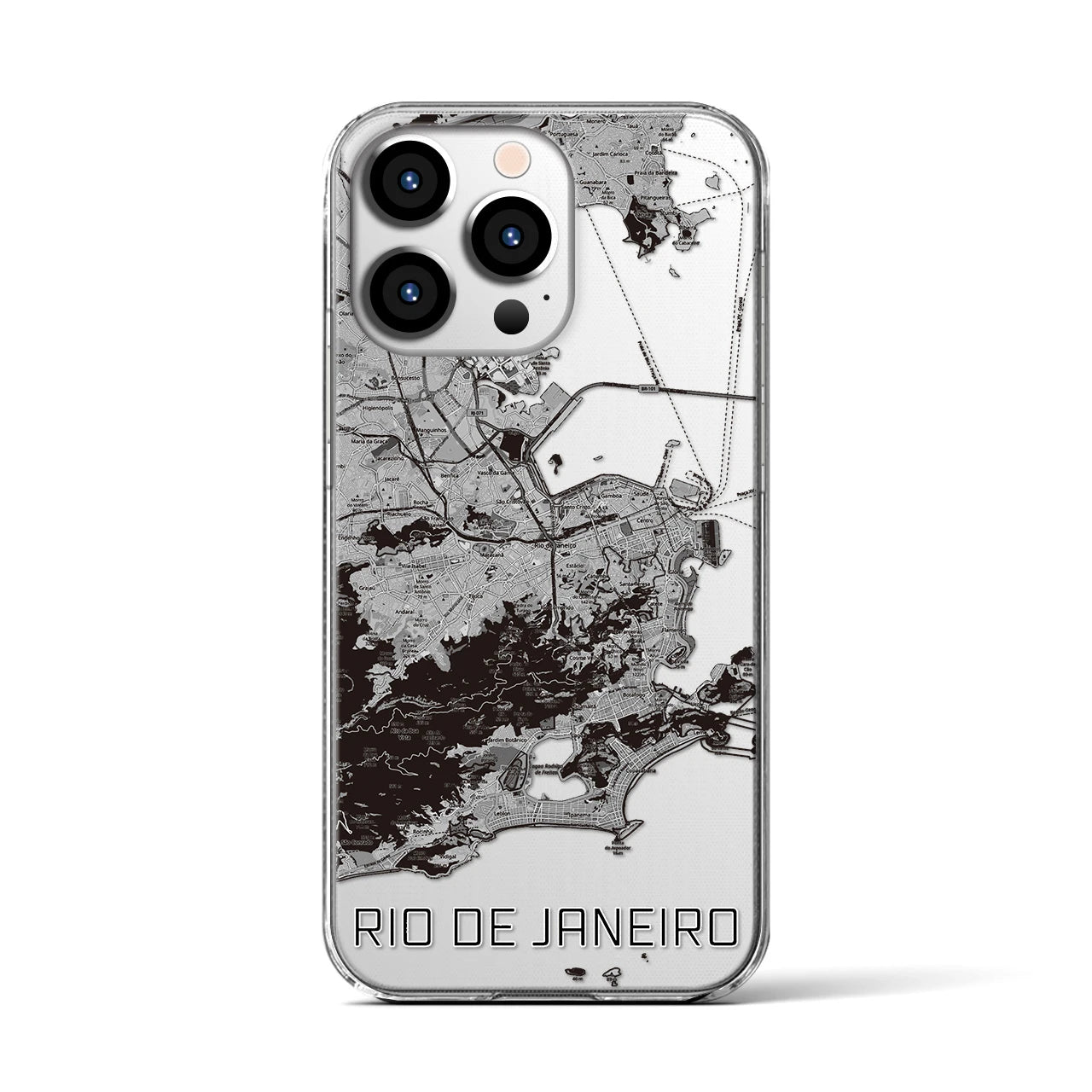 【リオデジャネイロ(ブラジル)】地図柄iPhoneケース(クリアタイプ)