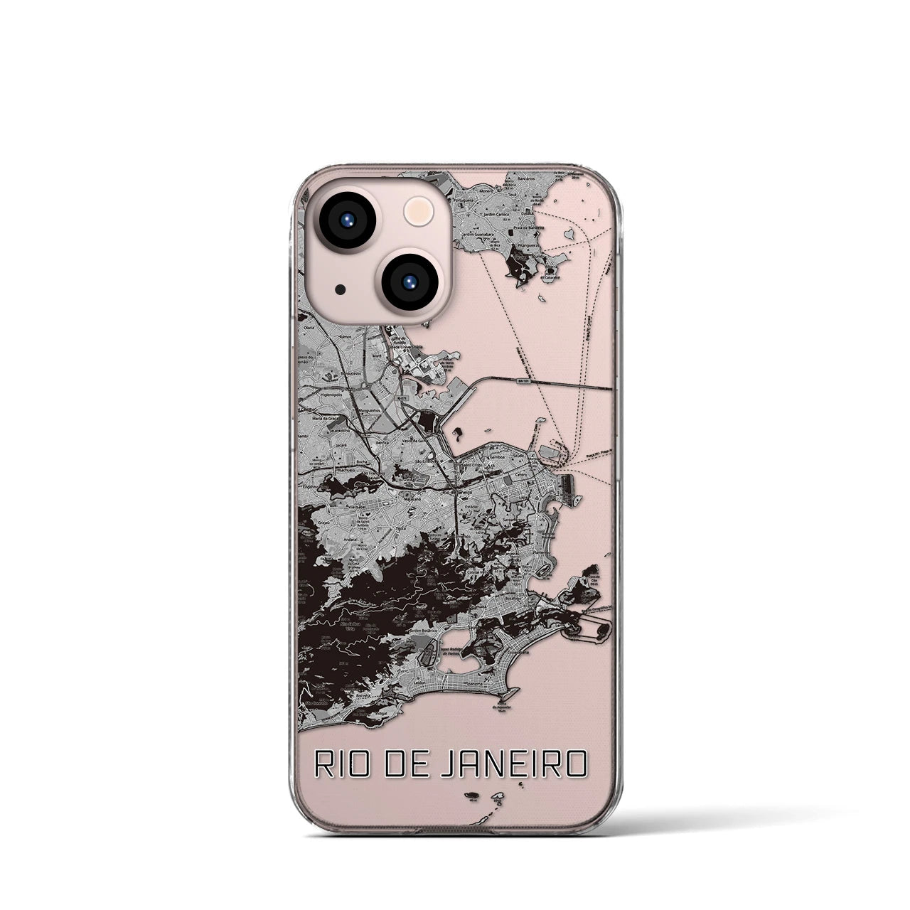 【リオデジャネイロ(ブラジル)】地図柄iPhoneケース(クリアタイプ)