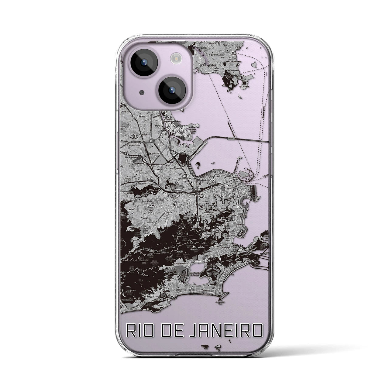 【リオデジャネイロ(ブラジル)】地図柄iPhoneケース(クリアタイプ)