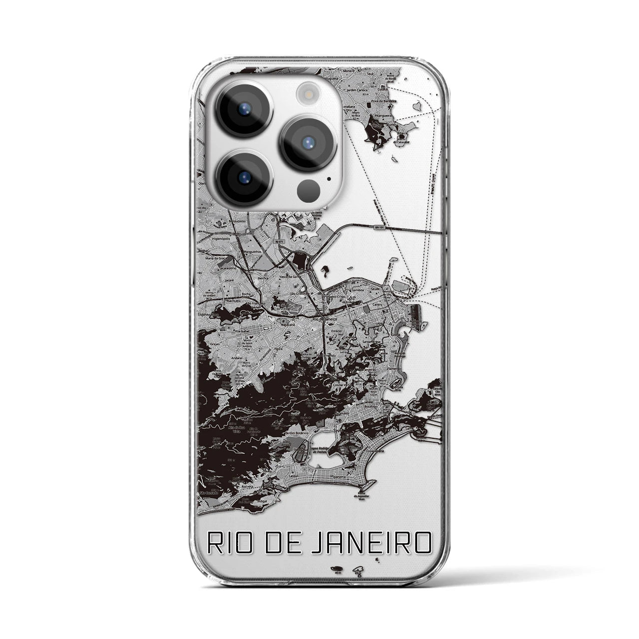 【リオデジャネイロ(ブラジル)】地図柄iPhoneケース(クリアタイプ)