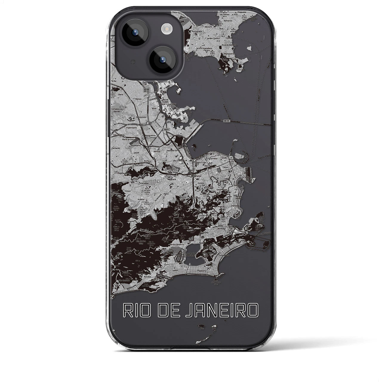 【リオデジャネイロ(ブラジル)】地図柄iPhoneケース(クリアタイプ)