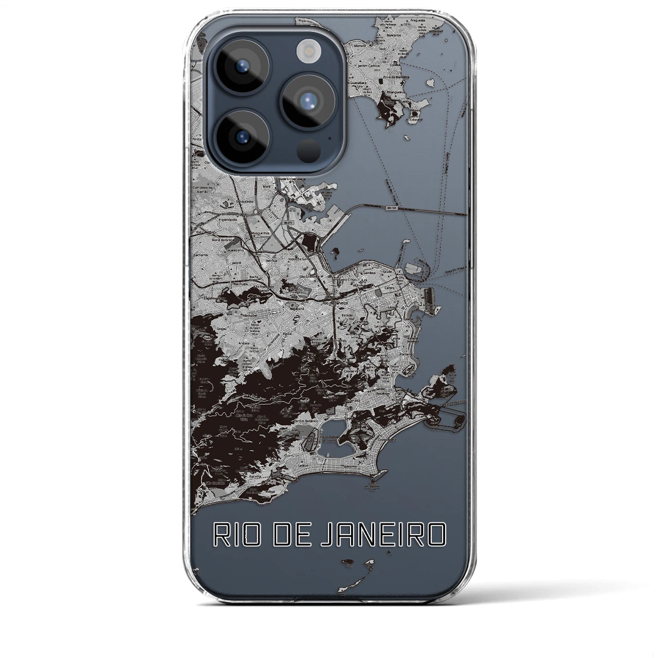 【リオデジャネイロ(ブラジル)】地図柄iPhoneケース(クリアタイプ)