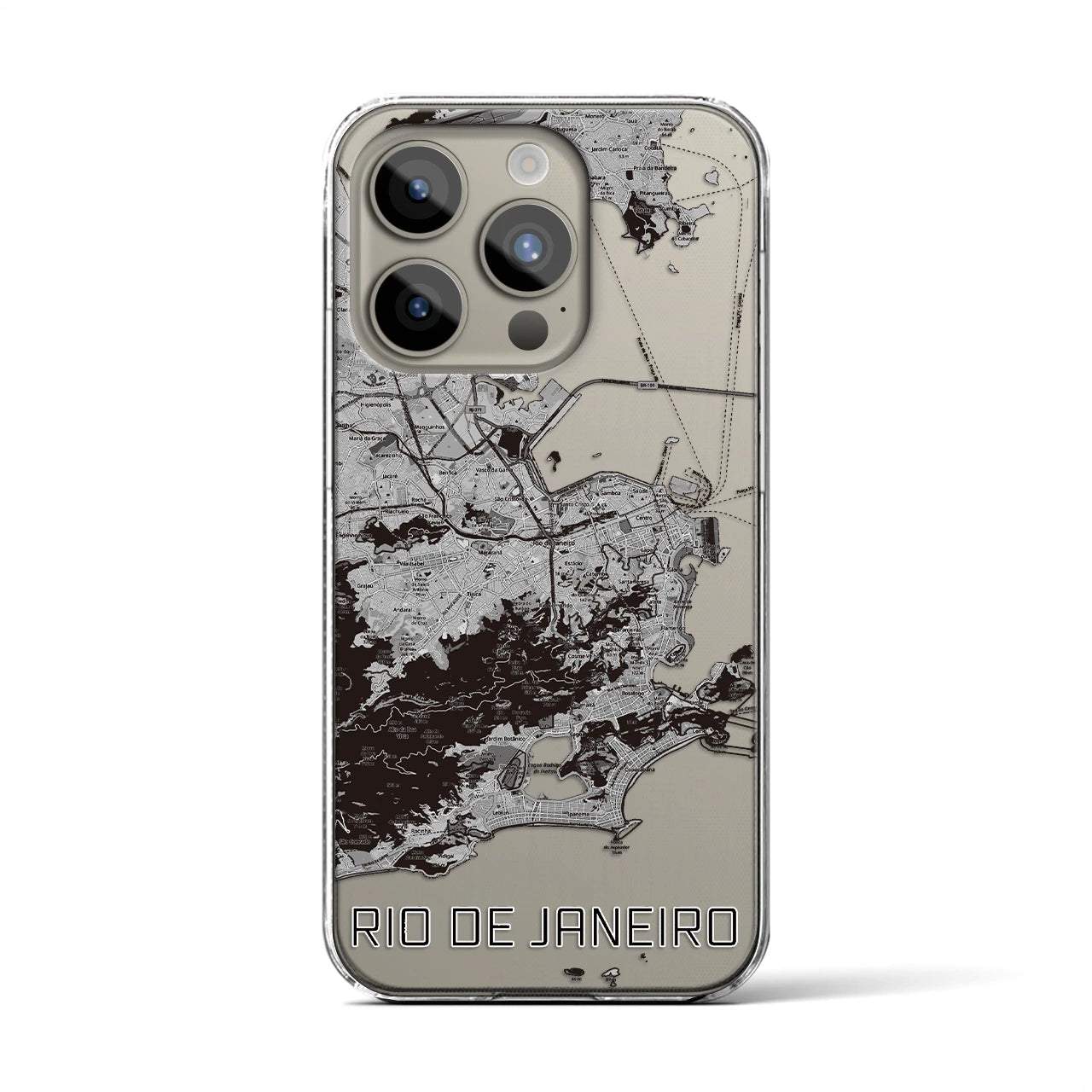 【リオデジャネイロ(ブラジル)】地図柄iPhoneケース(クリアタイプ)