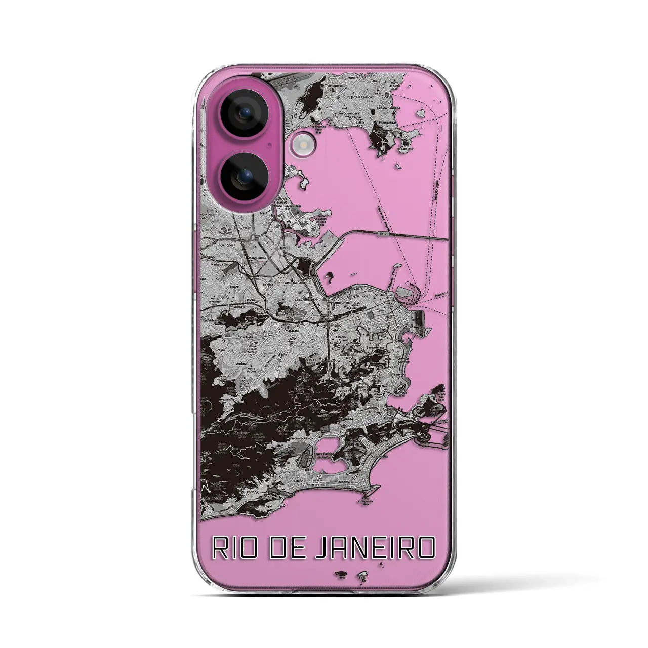【リオデジャネイロ(ブラジル)】地図柄iPhoneケース(クリアタイプ)