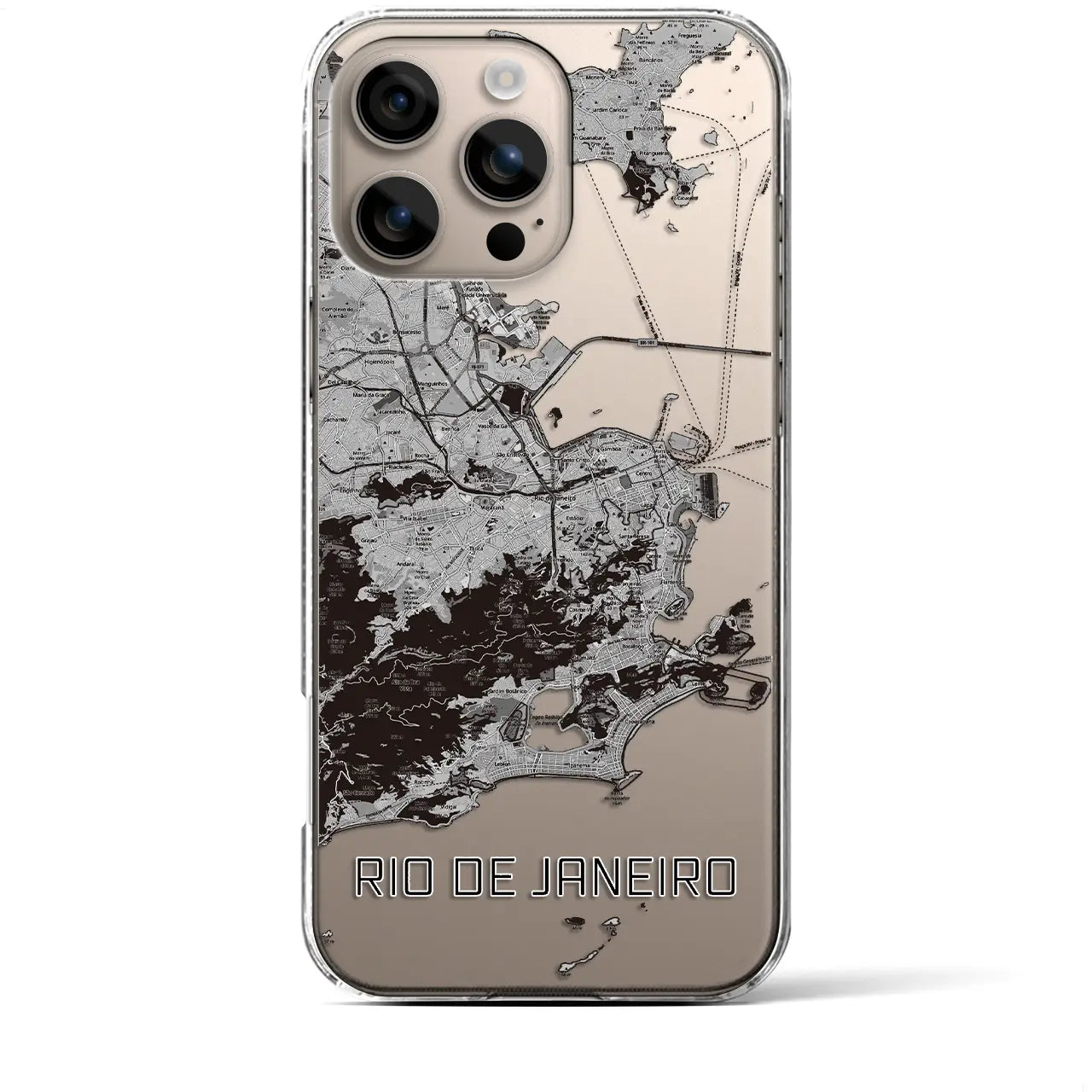 【リオデジャネイロ(ブラジル)】地図柄iPhoneケース(クリアタイプ)