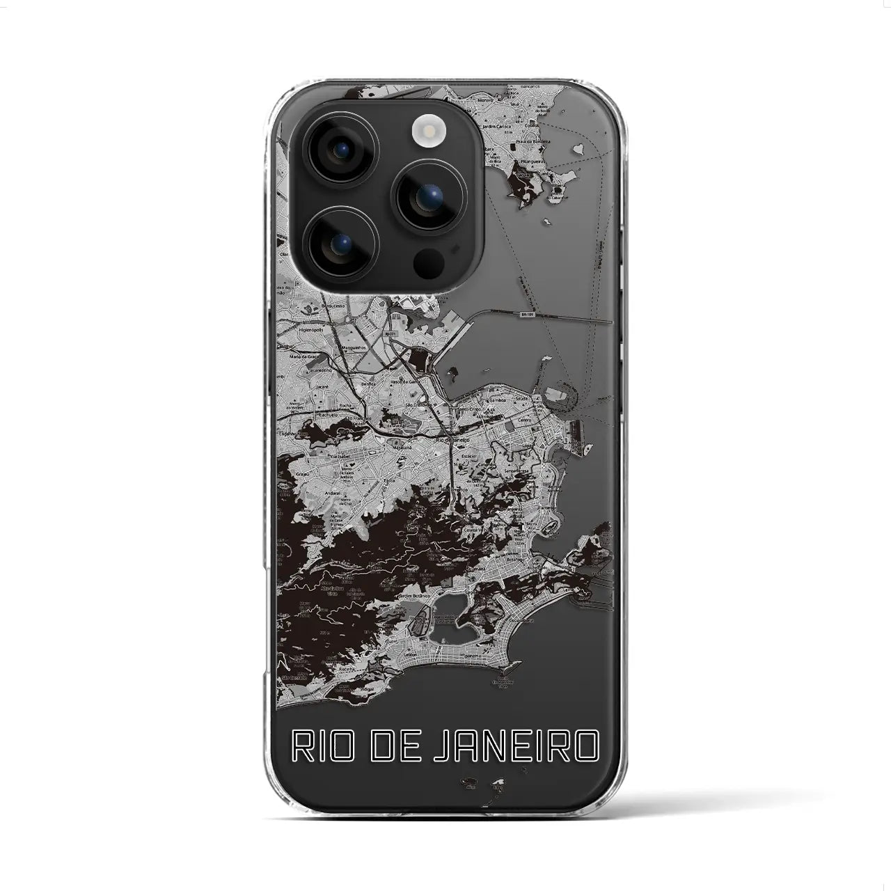 【リオデジャネイロ(ブラジル)】地図柄iPhoneケース(クリアタイプ)