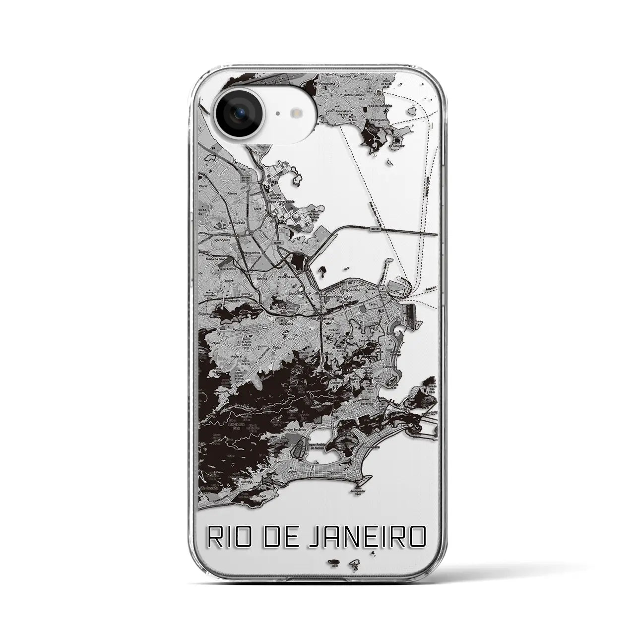 【リオデジャネイロ(ブラジル)】地図柄iPhoneケース(クリアタイプ)