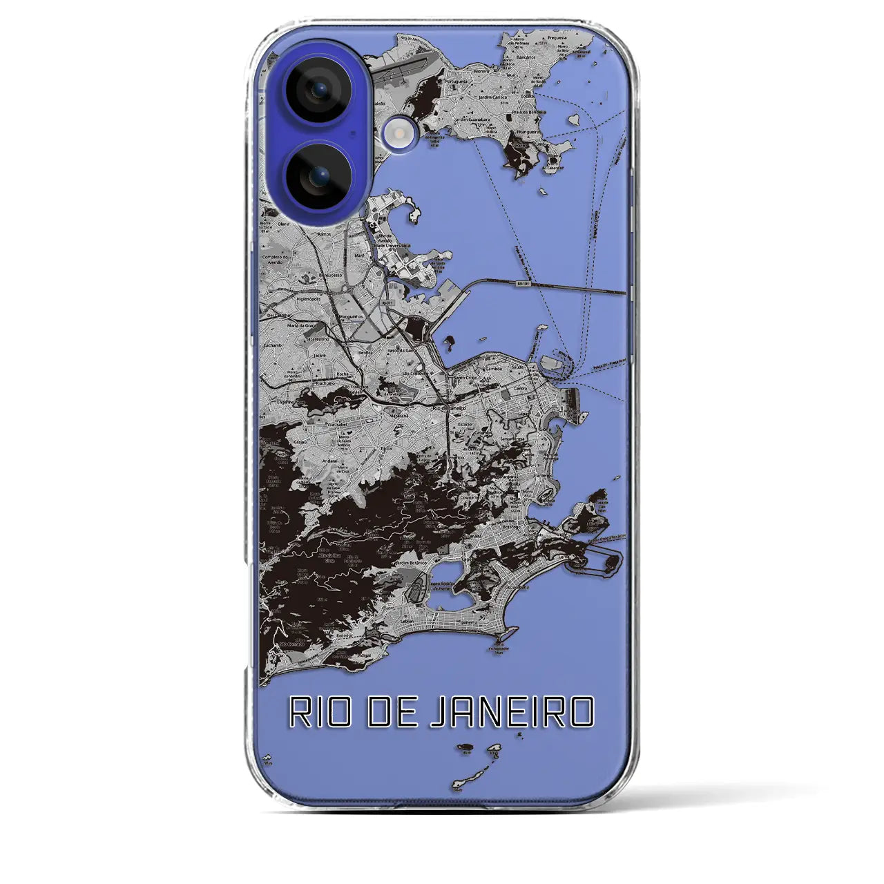 【リオデジャネイロ(ブラジル)】地図柄iPhoneケース(クリアタイプ)