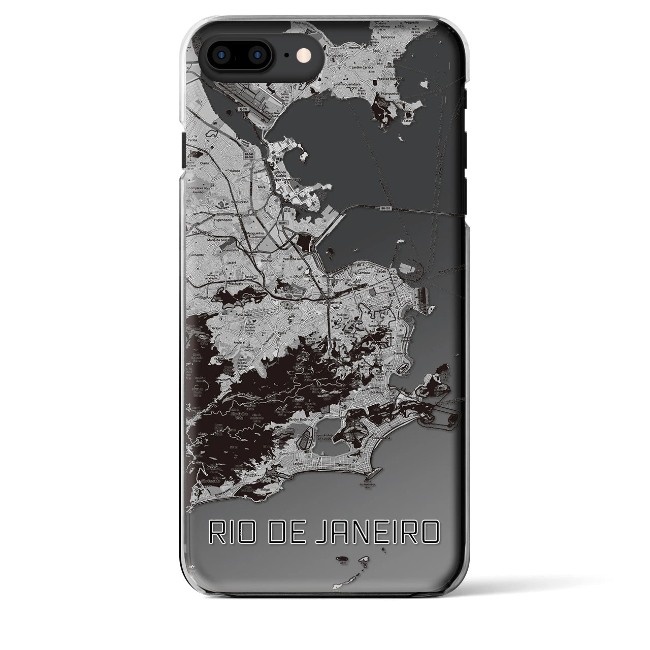 【リオデジャネイロ(ブラジル)】地図柄iPhoneケース(クリアタイプ)
