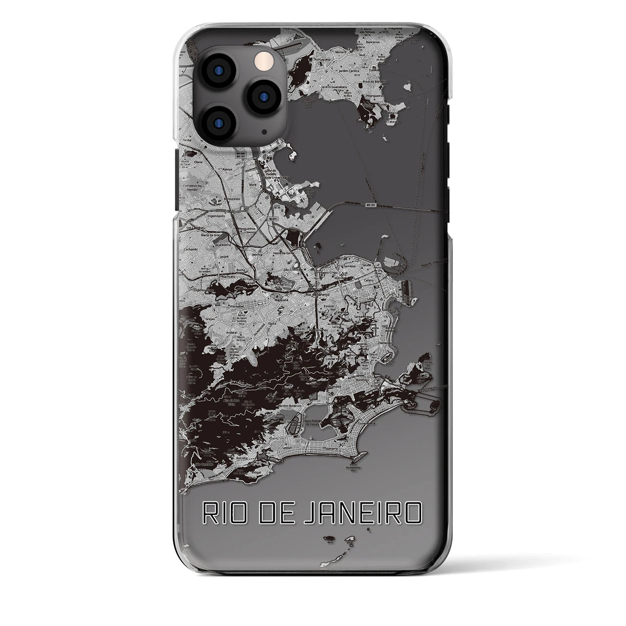 【リオデジャネイロ(ブラジル)】地図柄iPhoneケース(クリアタイプ)