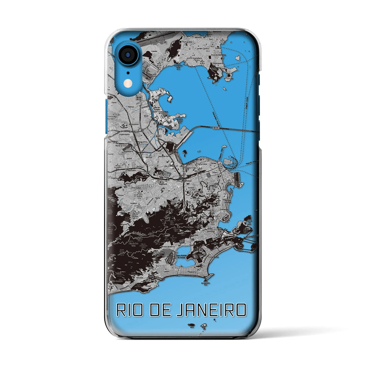 【リオデジャネイロ(ブラジル)】地図柄iPhoneケース(クリアタイプ)