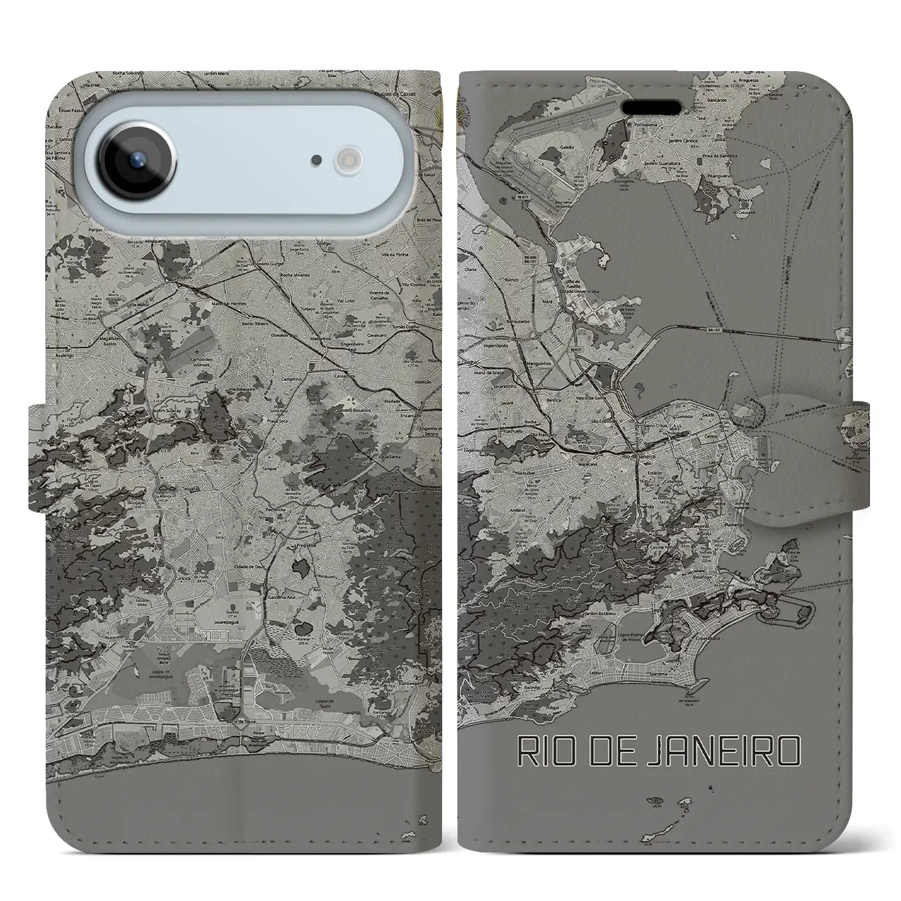 【リオデジャネイロ(ブラジル)】地図柄iPhoneケース(手帳タイプ)