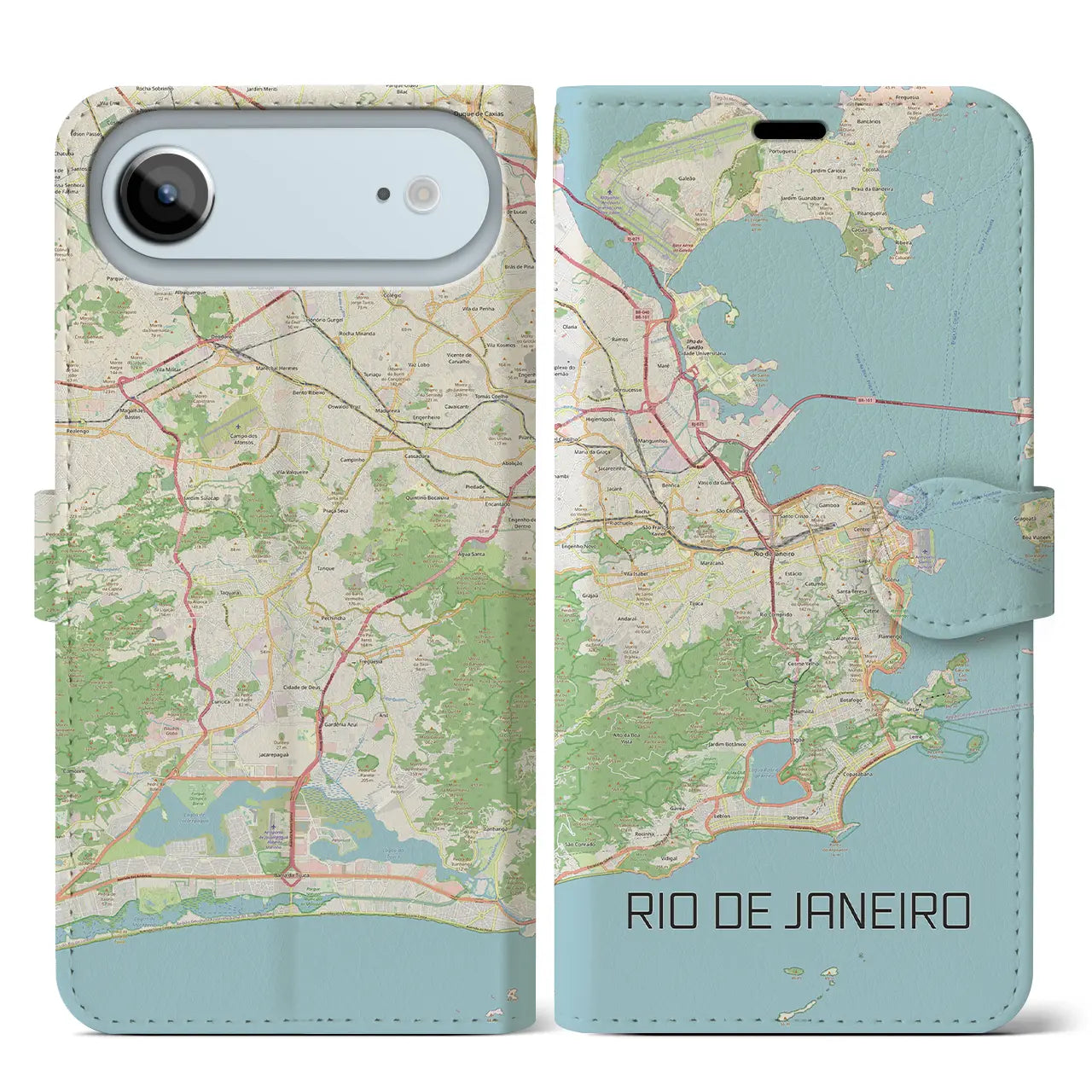 【リオデジャネイロ(ブラジル)】地図柄iPhoneケース(手帳タイプ)