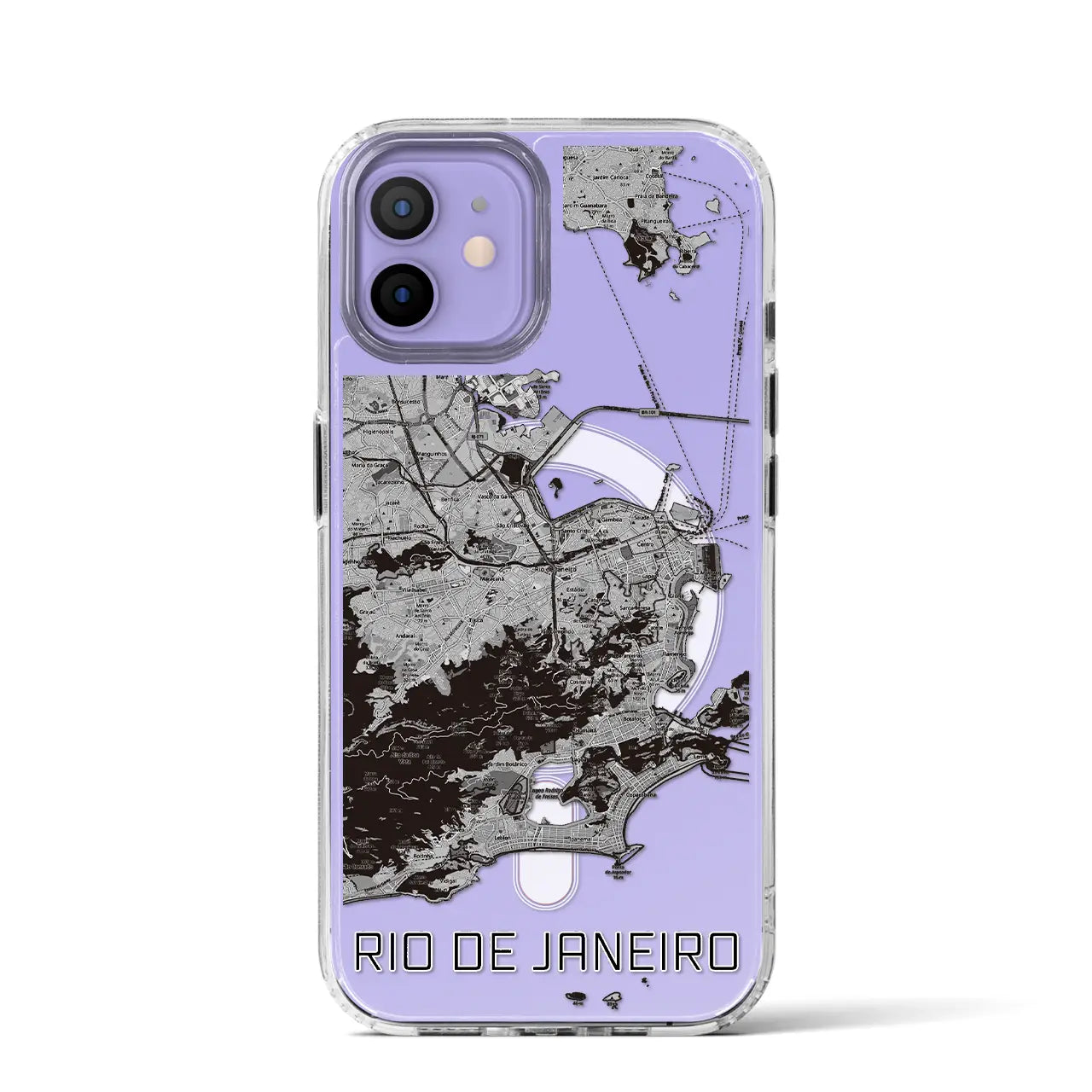 【リオデジャネイロ(ブラジル)】地図柄iPhoneケース(MagSafeタイプ)