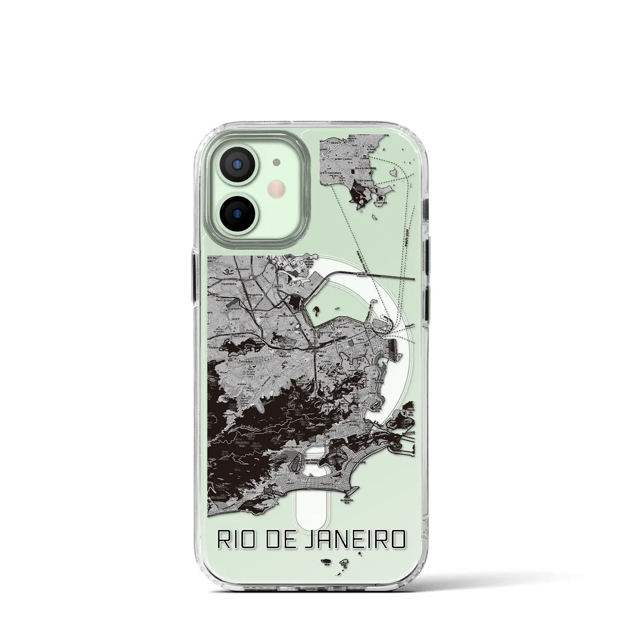 【リオデジャネイロ(ブラジル)】地図柄iPhoneケース(MagSafeタイプ)