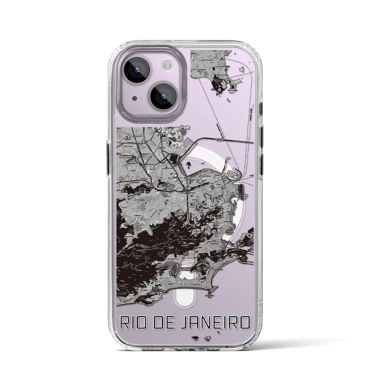 【リオデジャネイロ(ブラジル)】地図柄iPhoneケース(MagSafeタイプ)