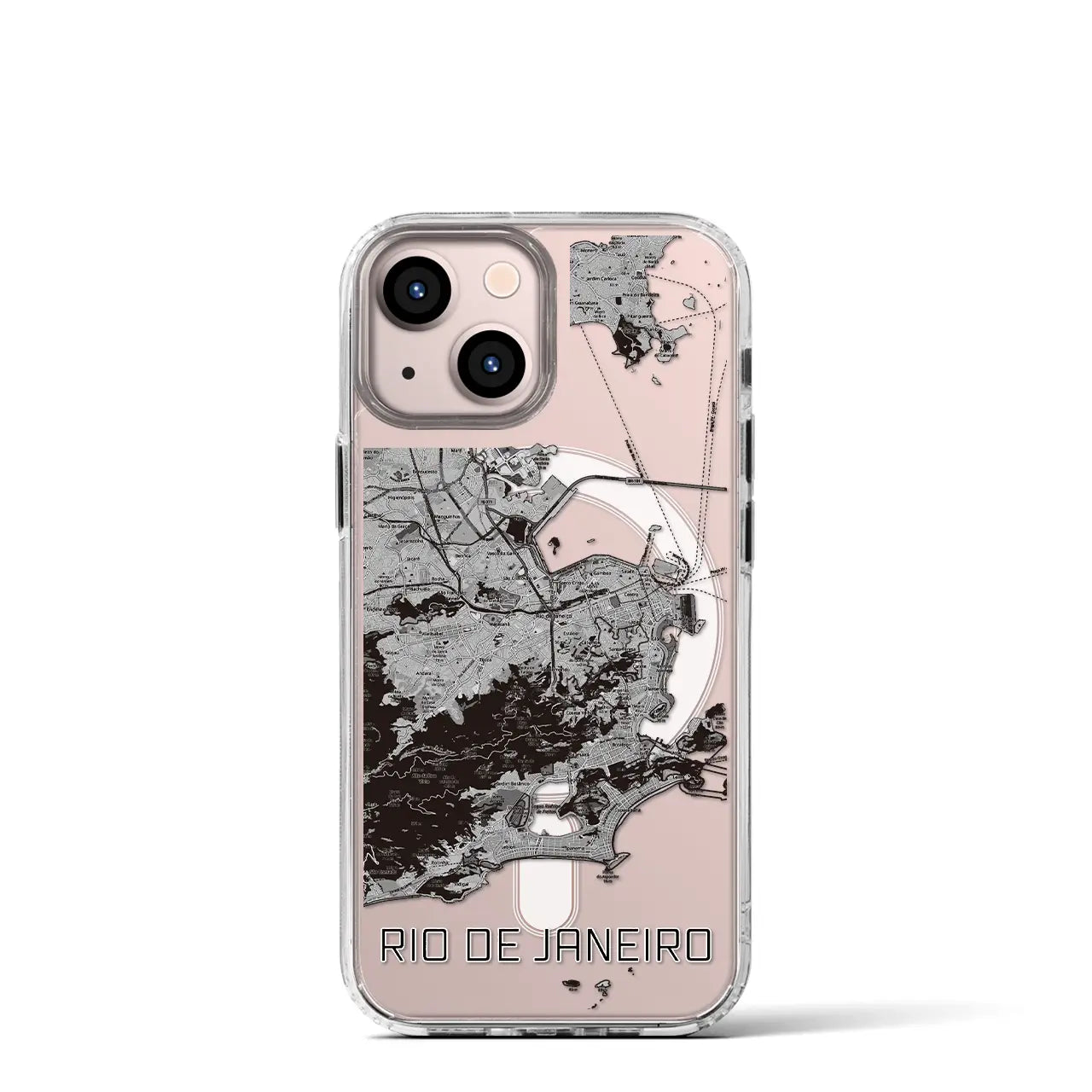 【リオデジャネイロ(ブラジル)】地図柄iPhoneケース(MagSafeタイプ)