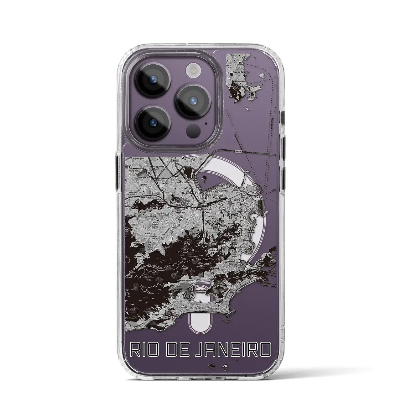 【リオデジャネイロ(ブラジル)】地図柄iPhoneケース(MagSafeタイプ)